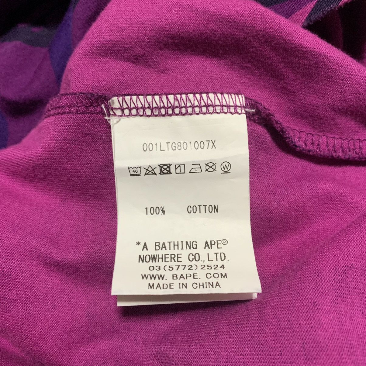 Bape Bape Medium Shark Purple Camo Long Sleeve Tee A Bathing Ape Size US M / EU 48-50 / 2 - 9 Thumbnail