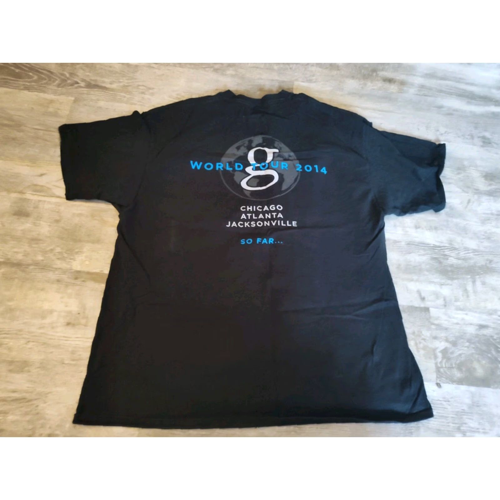 Hanes Garth Brooks World Tour 2014 Band T-Shirt XXL Black Mens Double-Sided Crew Neck Size US XXL / EU 58 / 5 - 6 Thumbnail