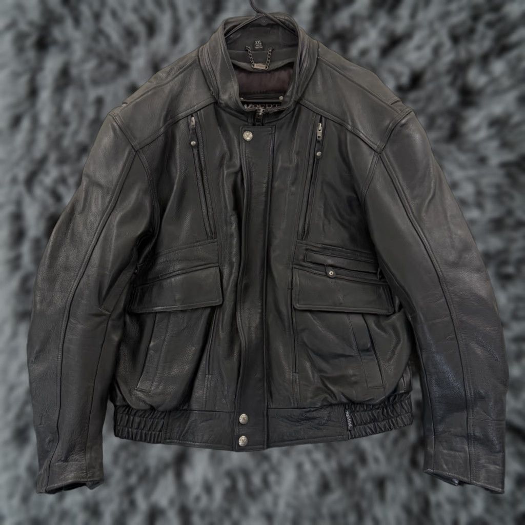 Vintage VINTAGE Xpert Performance Gear Jacket Mens 2XL Black Leather Motorcycle Biker Size US XXL / EU 58 / 5 - 1 Thumbnail