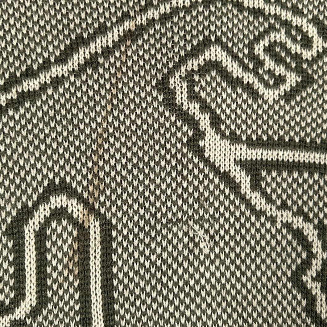Vintage VINTAGE Boulevard Sweater Men Large Tall Gray Knit Geometric 80s USA Made Polo Size US L / EU 52-54 / 3 - 7 Thumbnail