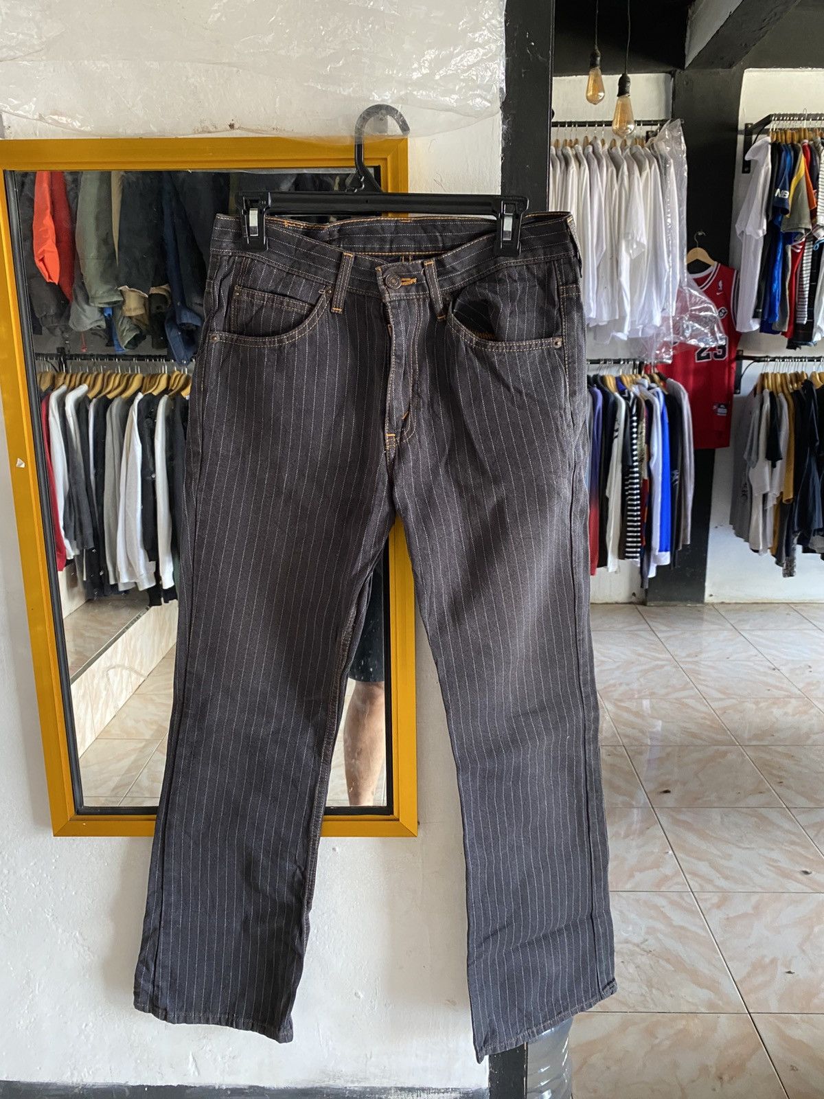 Rare strip levis pants bootcut