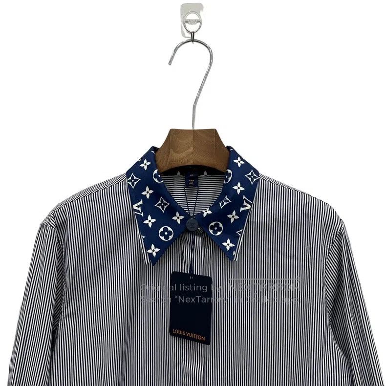 Louis Vuitton Louis Vuitton Neckline printed logo striped shirt Size US XXS / EU 40 - 5 Thumbnail
