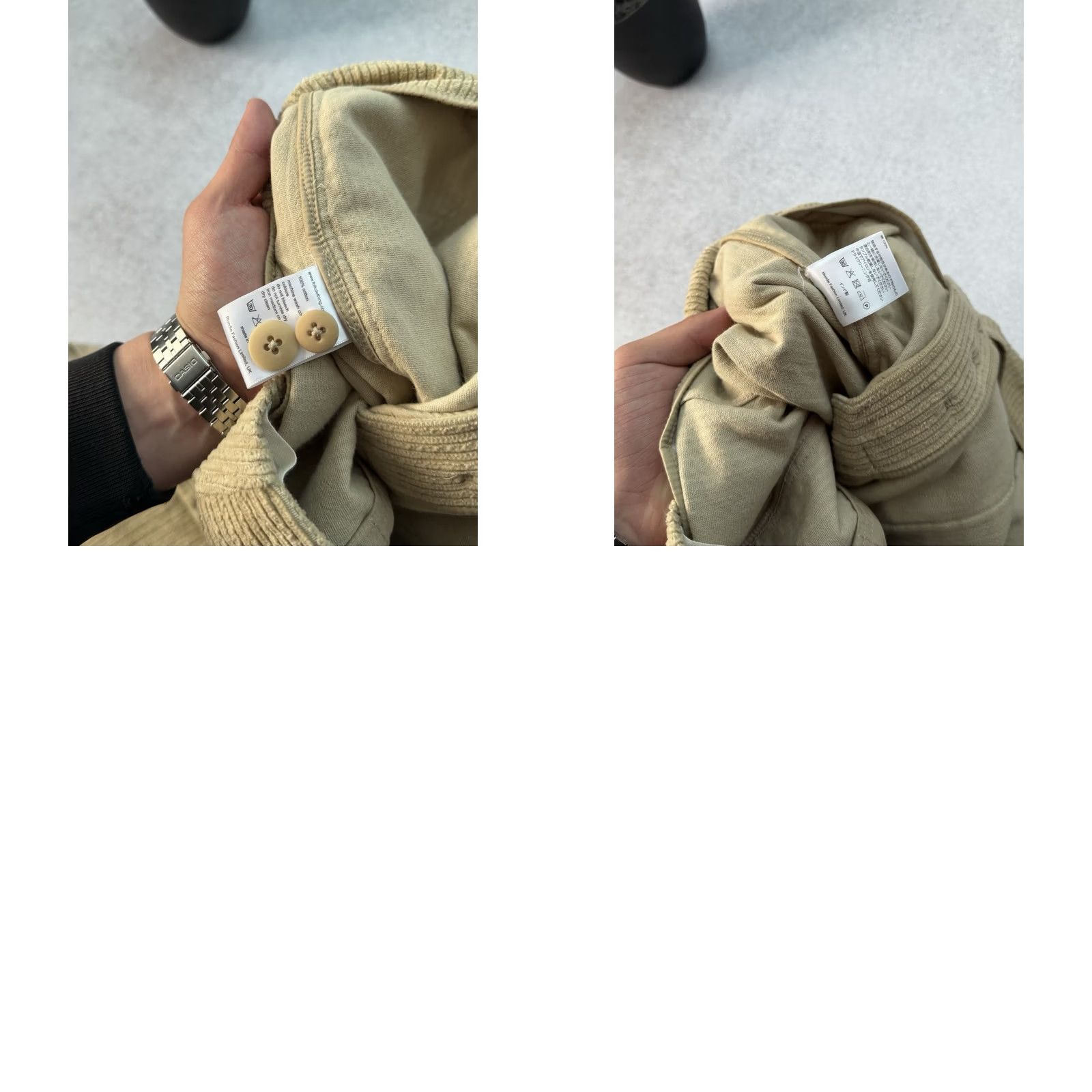 Folk VINTAGE Folk Corduroy Beige Chino Pants Men L Beige Folk Pants 90s Mens Size US 33 - 8 Thumbnail