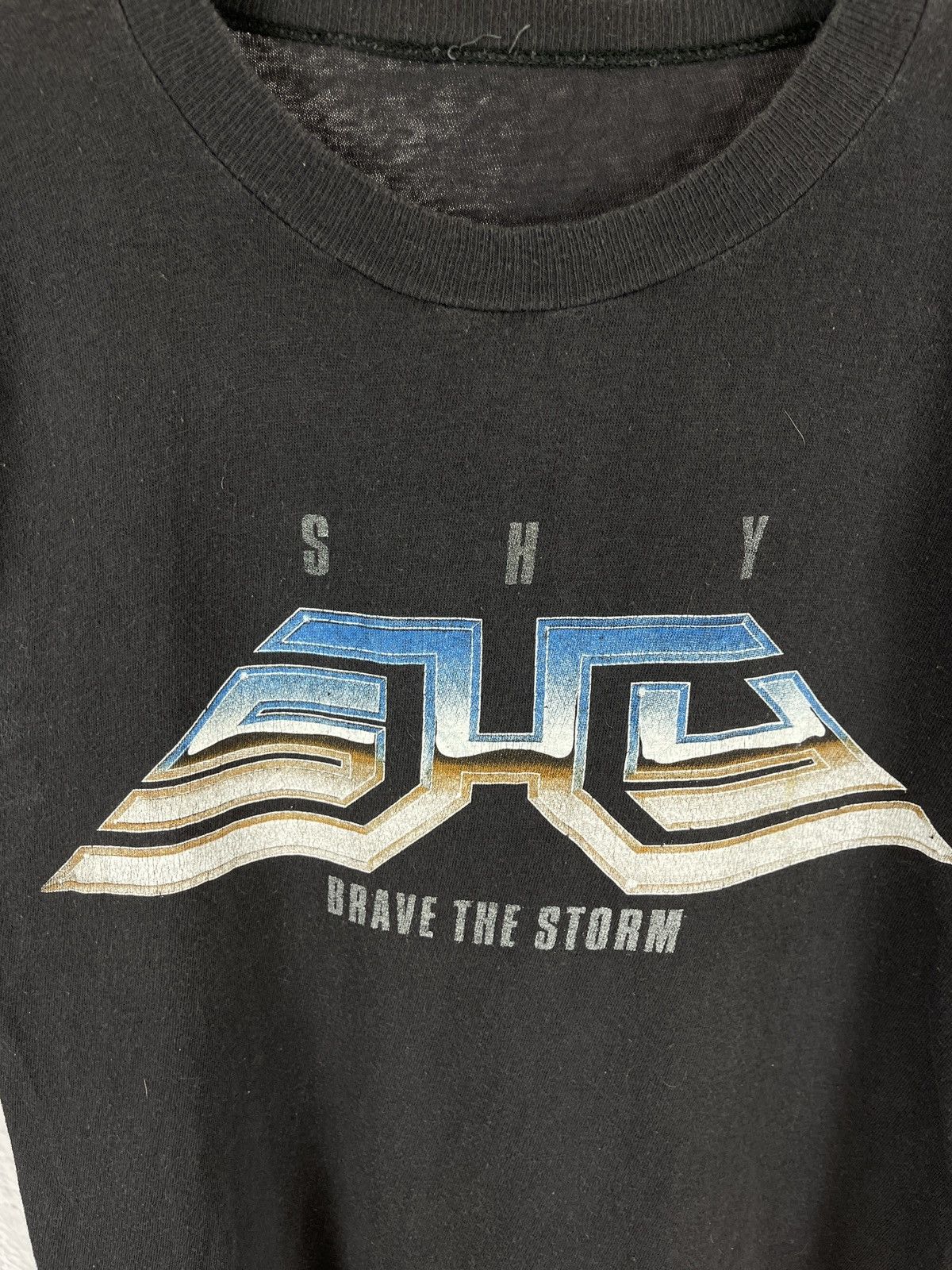 Vintage 80s SHY Brave the Storm sleeveless band tee shirt