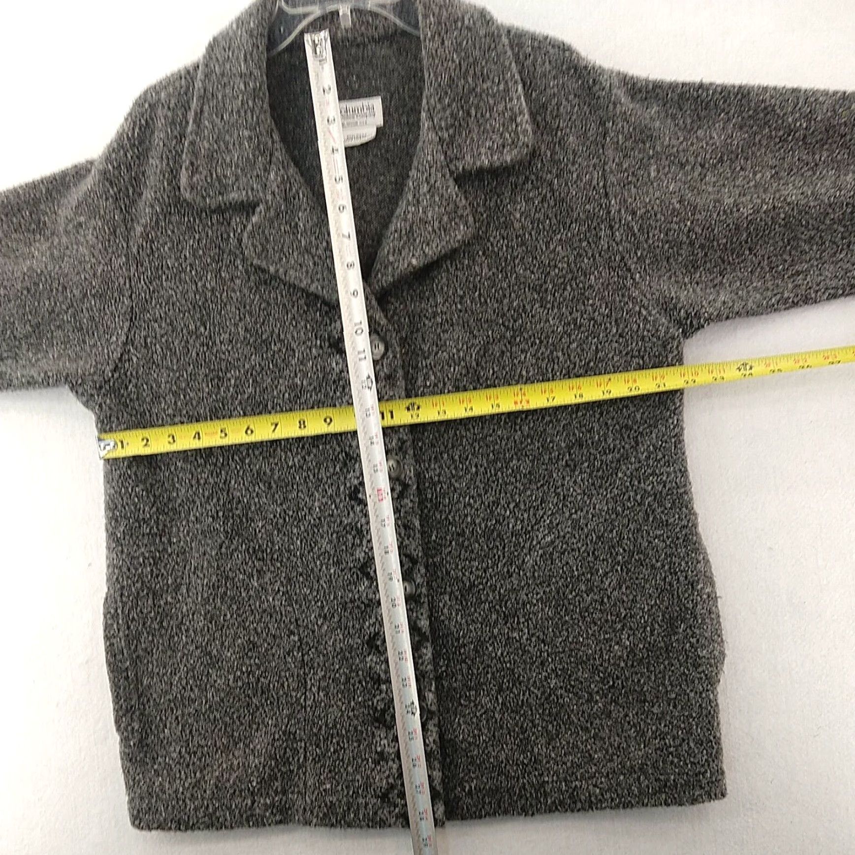 Vintage Womens Columbia Sweater Small Gray Wool Blend USA Made Oversized Size S / US 4 / IT 40 - 3 Thumbnail
