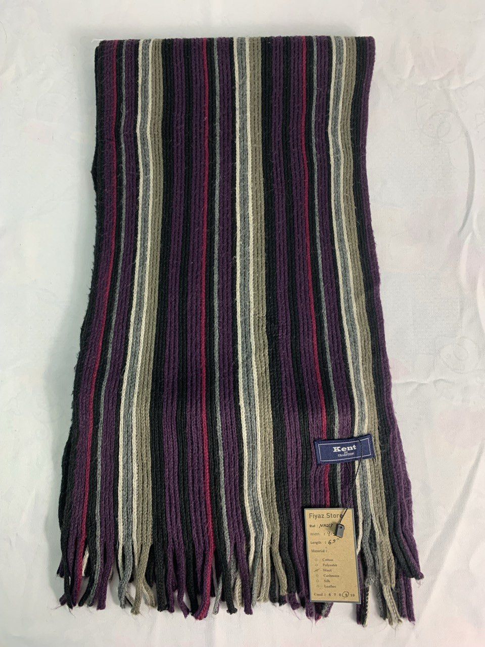 Vintage Kent Stripped Scarf / Muffler / Neckwear Size ONE SIZE - 2 Thumbnail