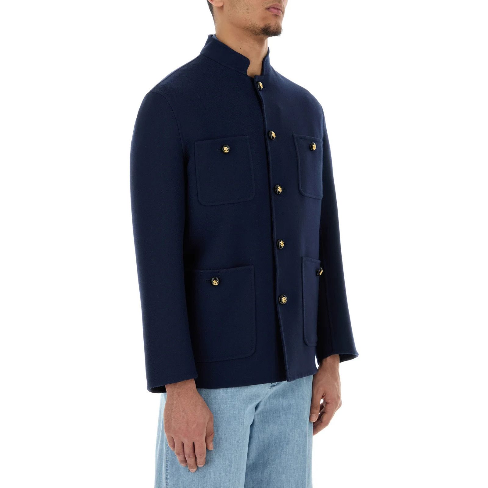 Valentino VALENTINO Navy Blue Wool Blend Jacket New & Authentic (Men's Size US M / EU 48-50 / 2 - 3 Thumbnail
