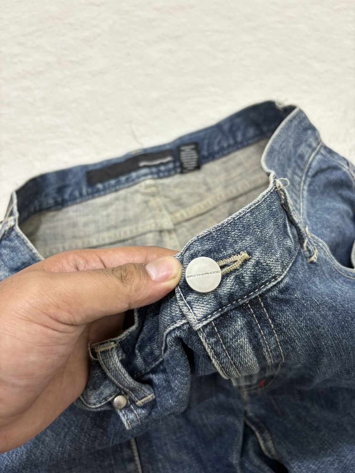 JNCO 2000s Brotherhood patchwork baggy denim y2k style Size US 38 / EU 54 - 8 Thumbnail