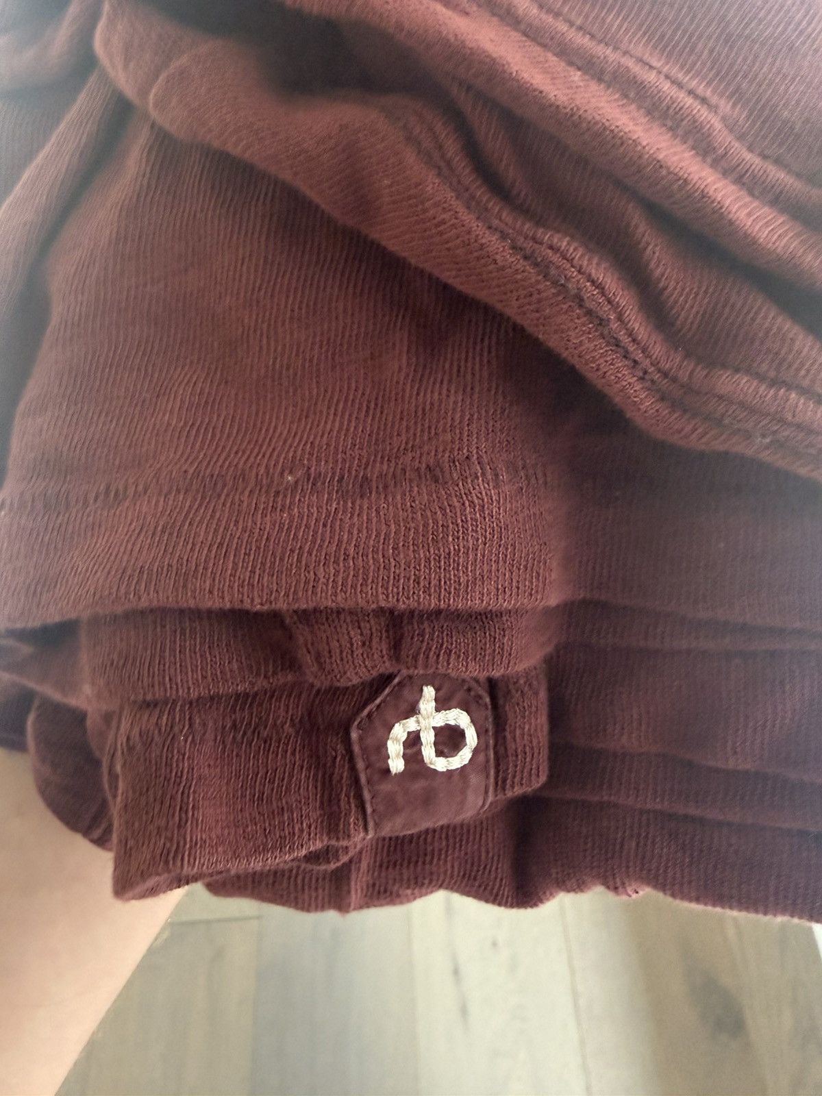 Rag & Bone Rag and Bone T-shirt Split Back Maroon Size L Size US XL / EU 56 / 4 - 4 Thumbnail