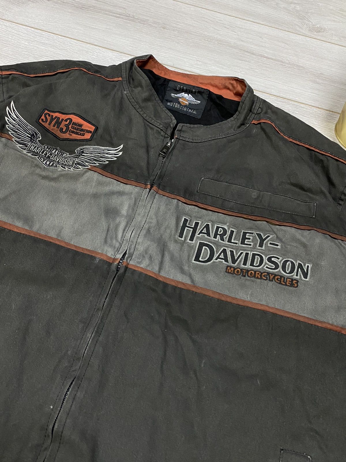 Vintage Harley Davidson 3XL vintage big logo jacket zip Size US XXL / EU 58 / 5 - 8 Thumbnail