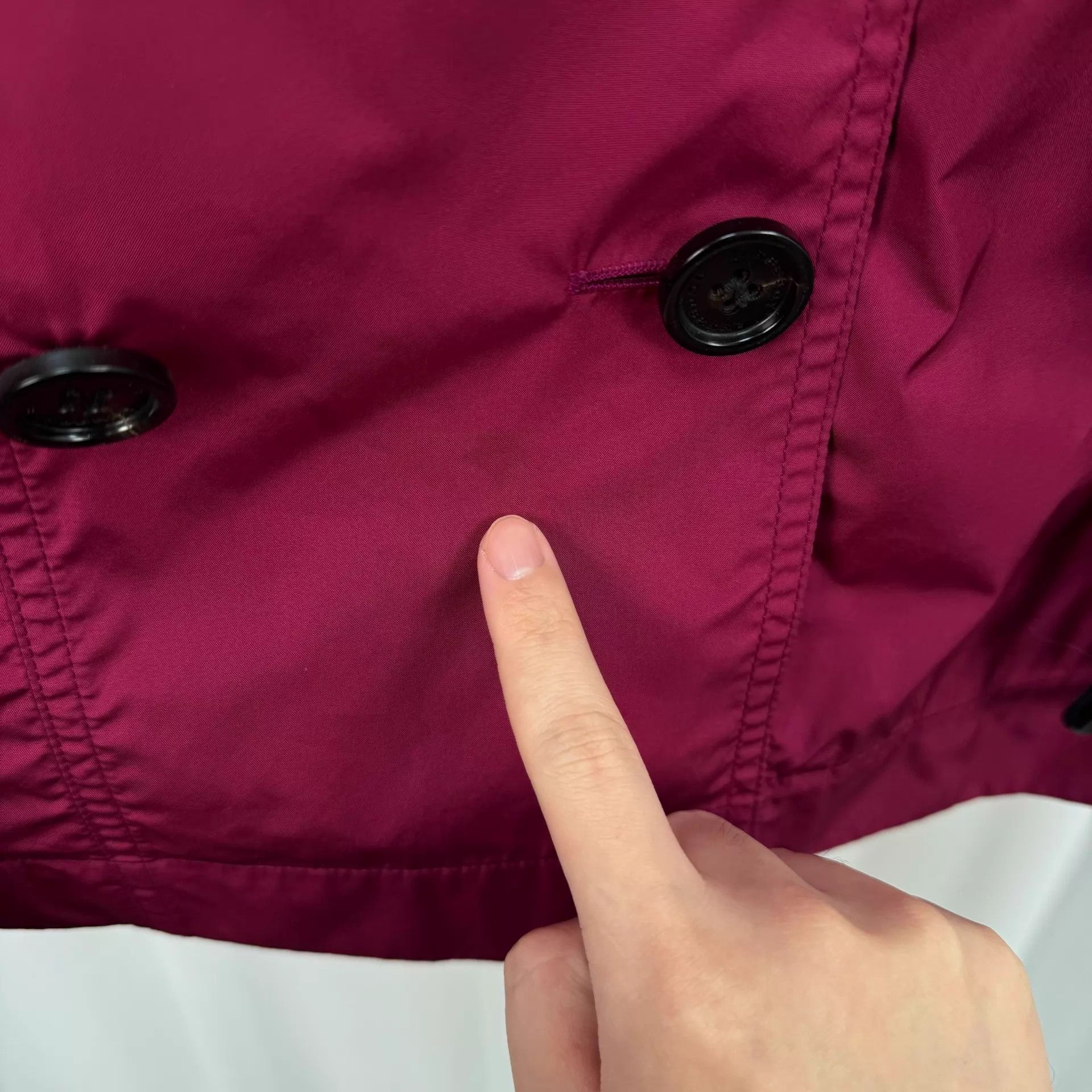 Burberry Burberry Magenta Double-Breasted Trench Coat UK8 Size S / US 4 / IT 40 - 5 Thumbnail