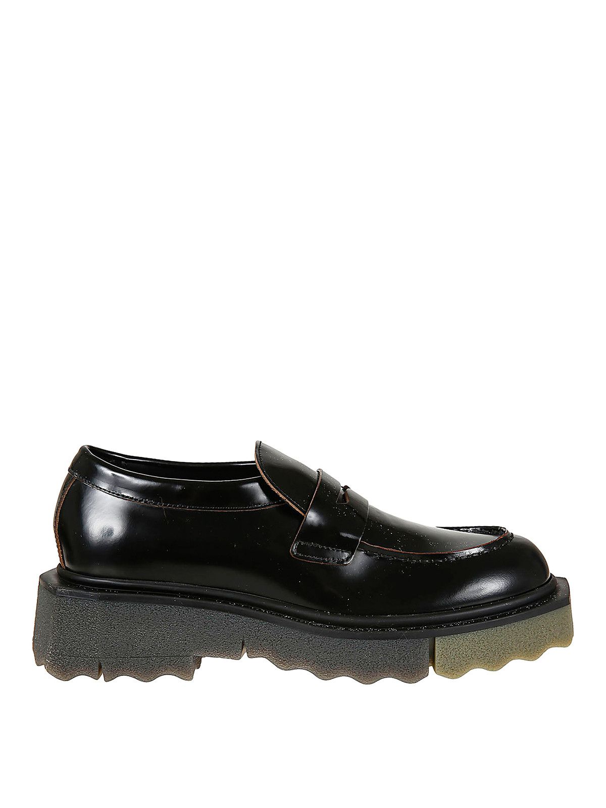 Off-White o1gr1nt0125 Calf Sponge Loafers in Black Size US 9 / IT 39 - 1 Thumbnail
