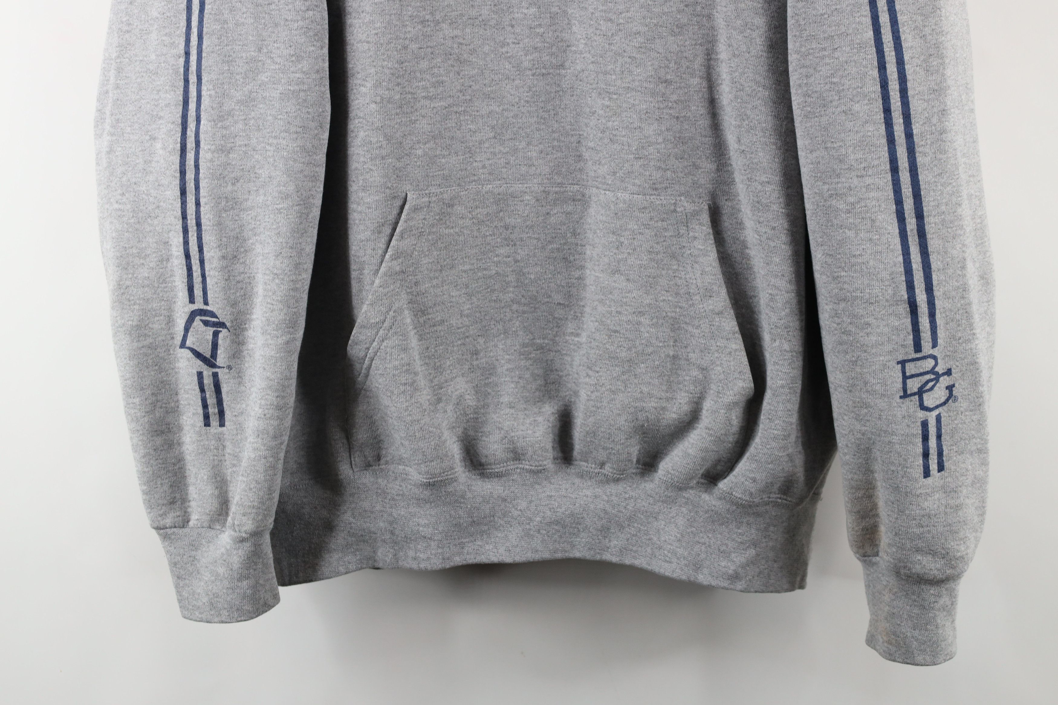 Vintage Vintage 90s Bowling Green State University Hoodie Gray USA Size US L / EU 52-54 / 3 - 3 Thumbnail