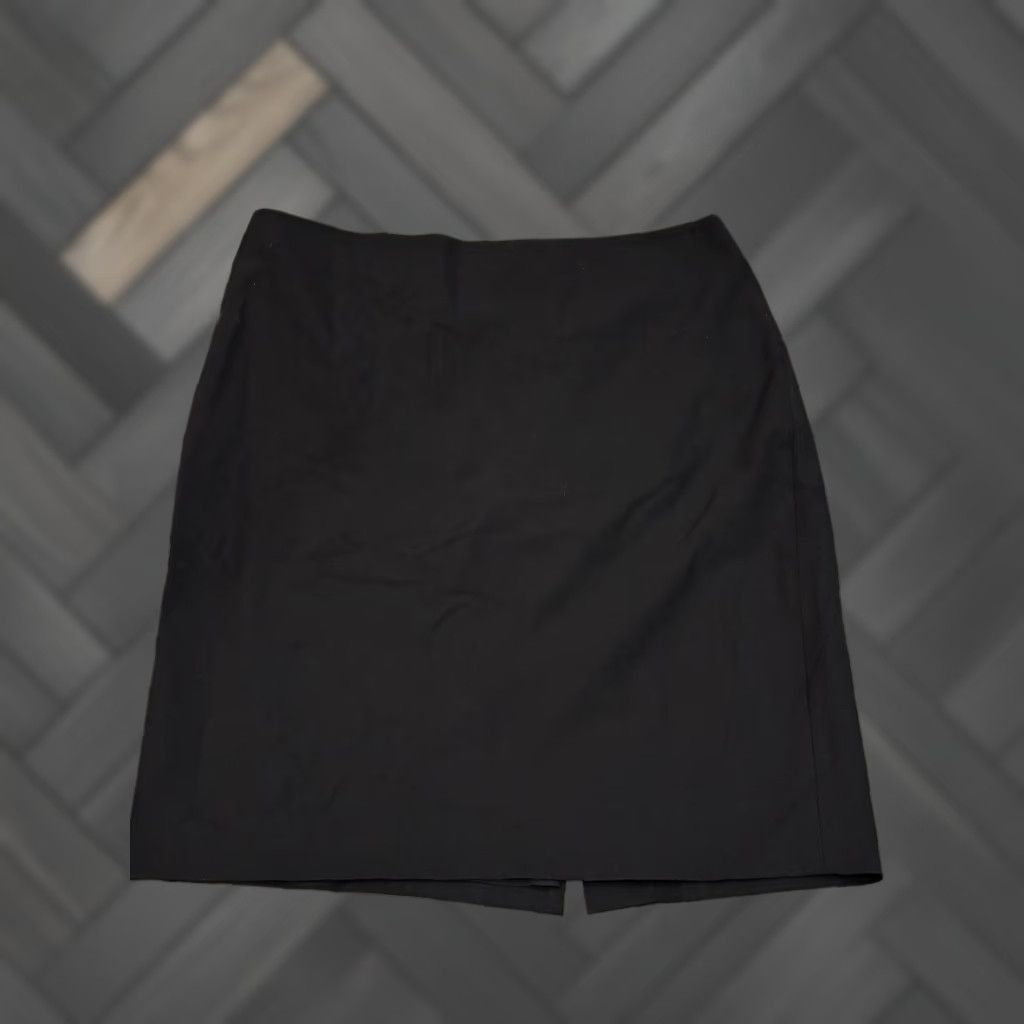 Ann Taylor VINTAGE? No. Ann Taylor Pencil Skirt Womens 14 Navy Blue Short Modest Career Office Casual Size 36" / US 14 / IT 50 - 1 Thumbnail