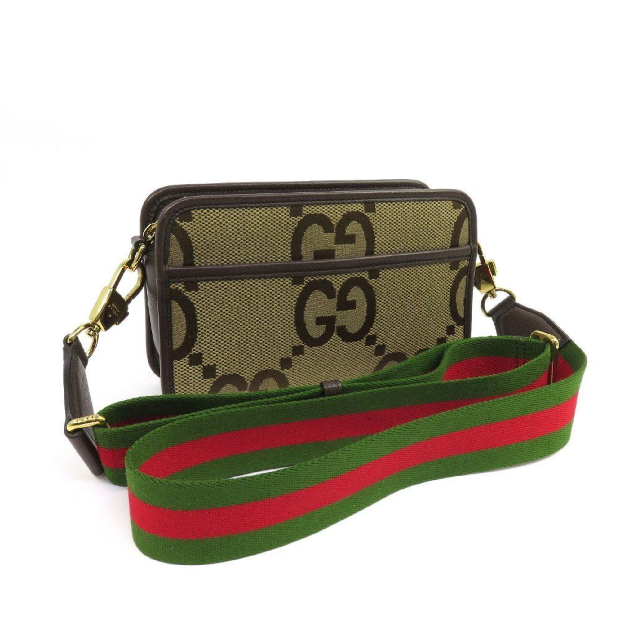 image of Gucci Jumbo GG 696075 Shoulder Bag in Camel, Women's