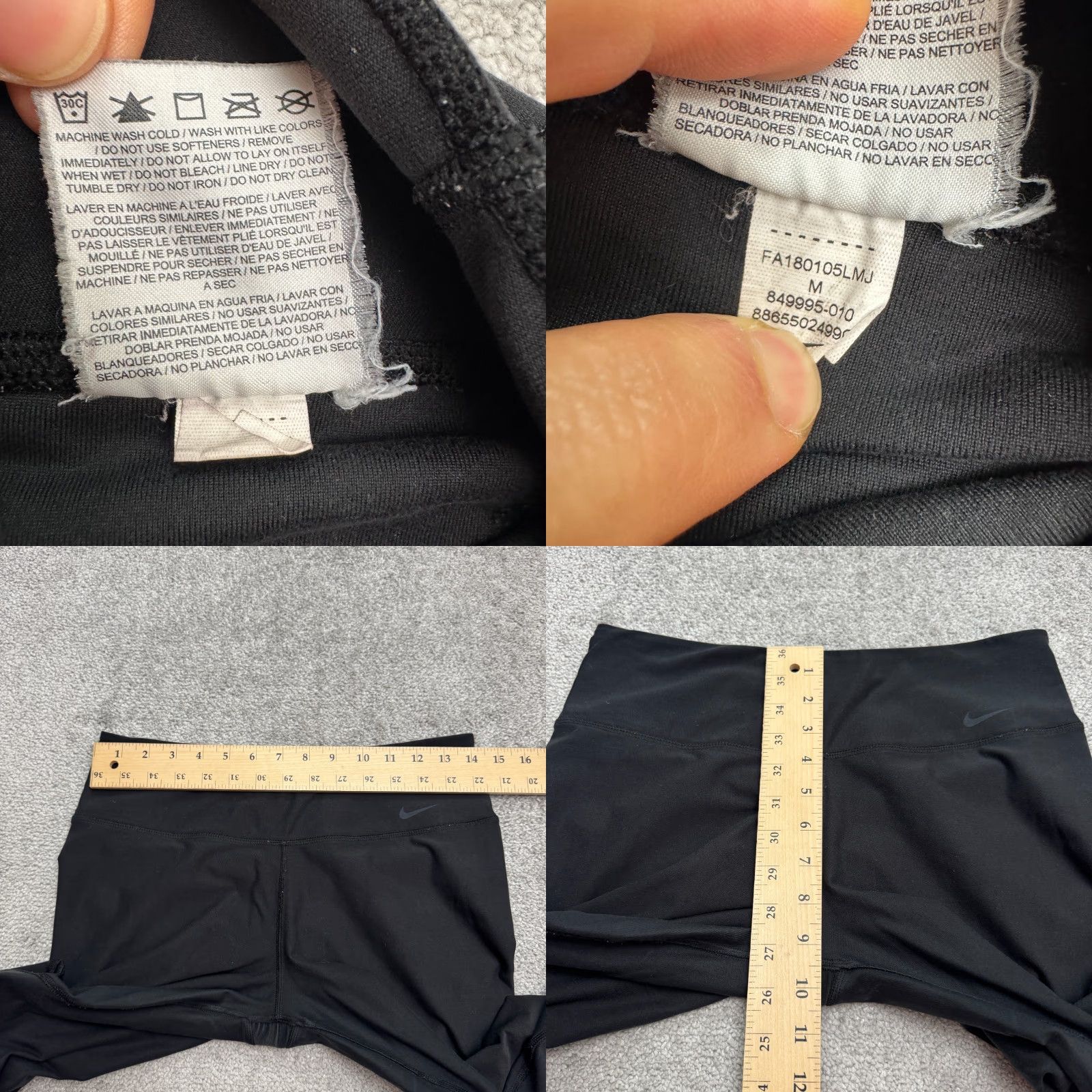 Nike VINTAGE Nike Dri-Fit Legend Compression Leggings Womens Medium Black Activewear Gym Yoga Size 28" / US 6 / IT 42 - 8 Thumbnail