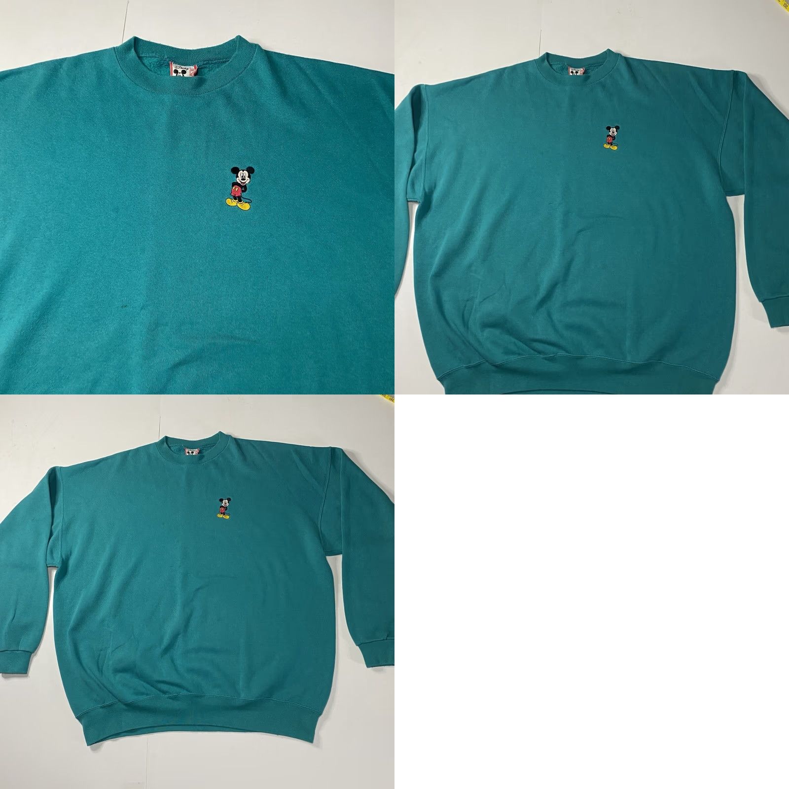 Disney VINTAGE Disney Designs Sweatshirt 2XL Unisex Adults Embroidered Mickey Green USA Made 90s RARE Size US XXL / EU 58 / 5 - 10 Thumbnail