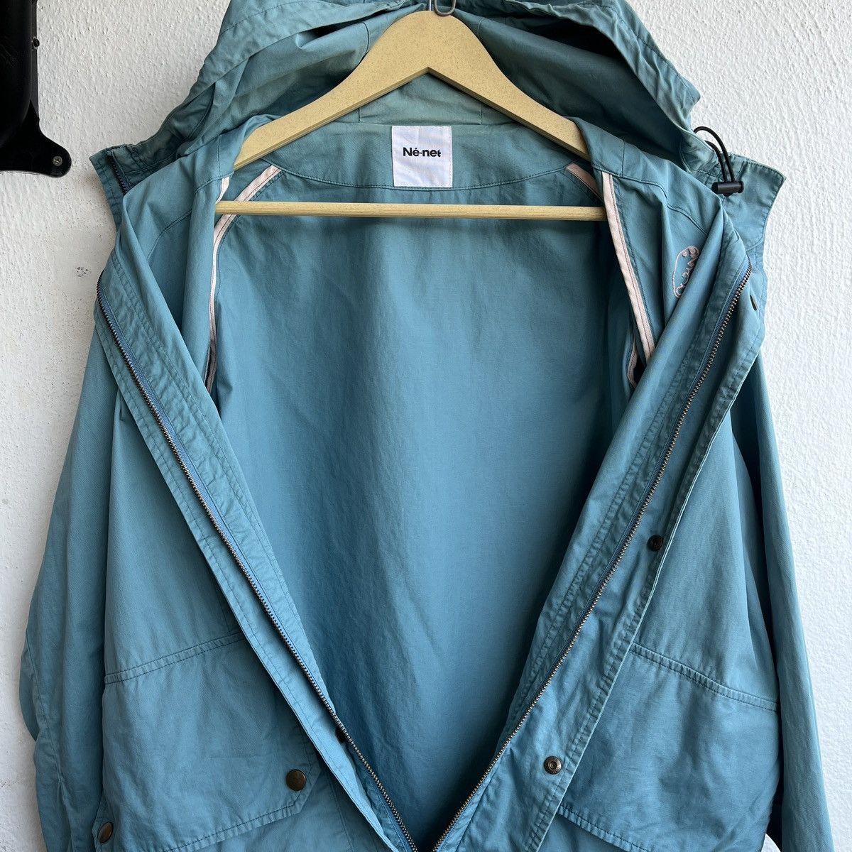 Ne-Net SOFT BLUE ISSEY MIYAKE NE-NET LIGHT HOODIE JACKET Size US L / EU 52-54 / 3 - 17 Thumbnail