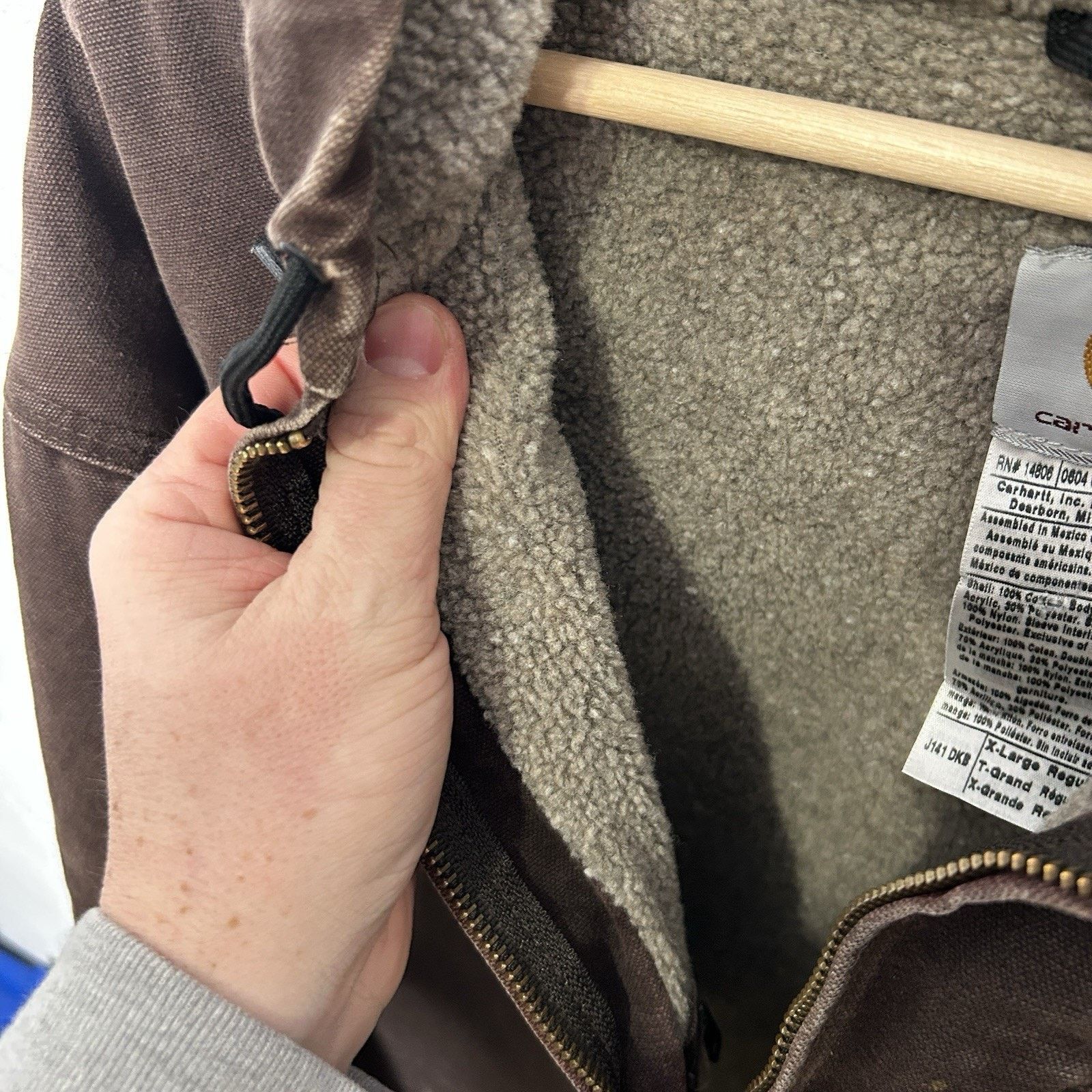 Carhartt Y2K Carhartt Sherpa-Lined Hooded Detroit Jacket “Dark Brown” Size US XL / EU 56 / 4 - 14 Thumbnail