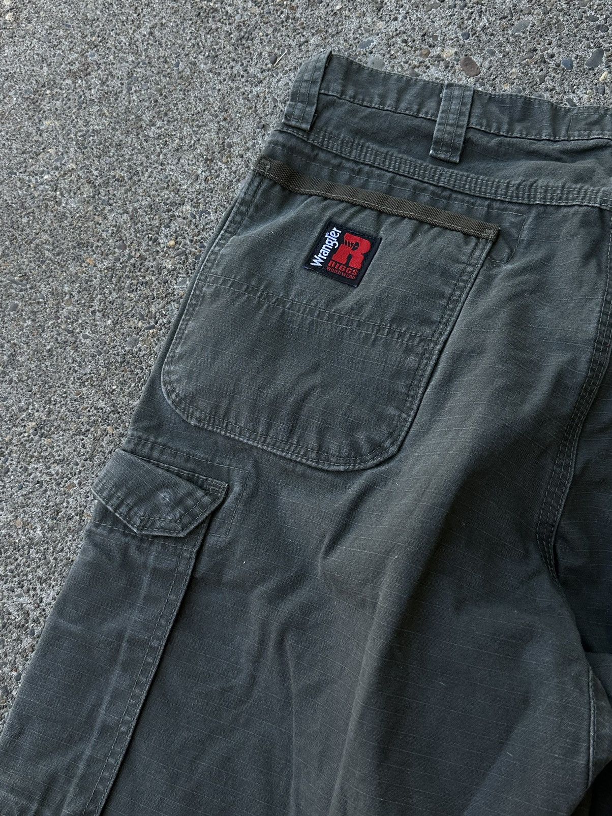 Vintage × Wrangler Mossy Green Riggs Wranglers Size US 36 / EU 52 - 3 Thumbnail