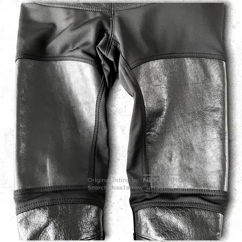 Junya Watanabe Junya Watanabe size S Real leather patchwork pants Size 23" - 3 Thumbnail