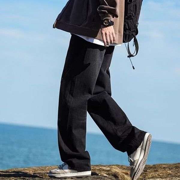 Japanese Brand Fashion men's straight classic retro outdoor casual jeans Size US 32 / EU 48 - 2 Thumbnail