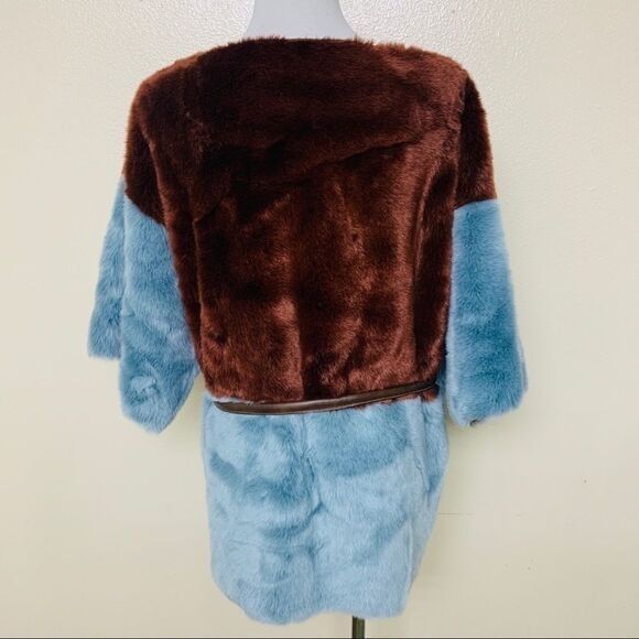 Clover Canyon Clover Canyon Women Sweater Soft Faux Fur Brown Blue Color B Size S / US 4 / IT 40 - 6 Thumbnail