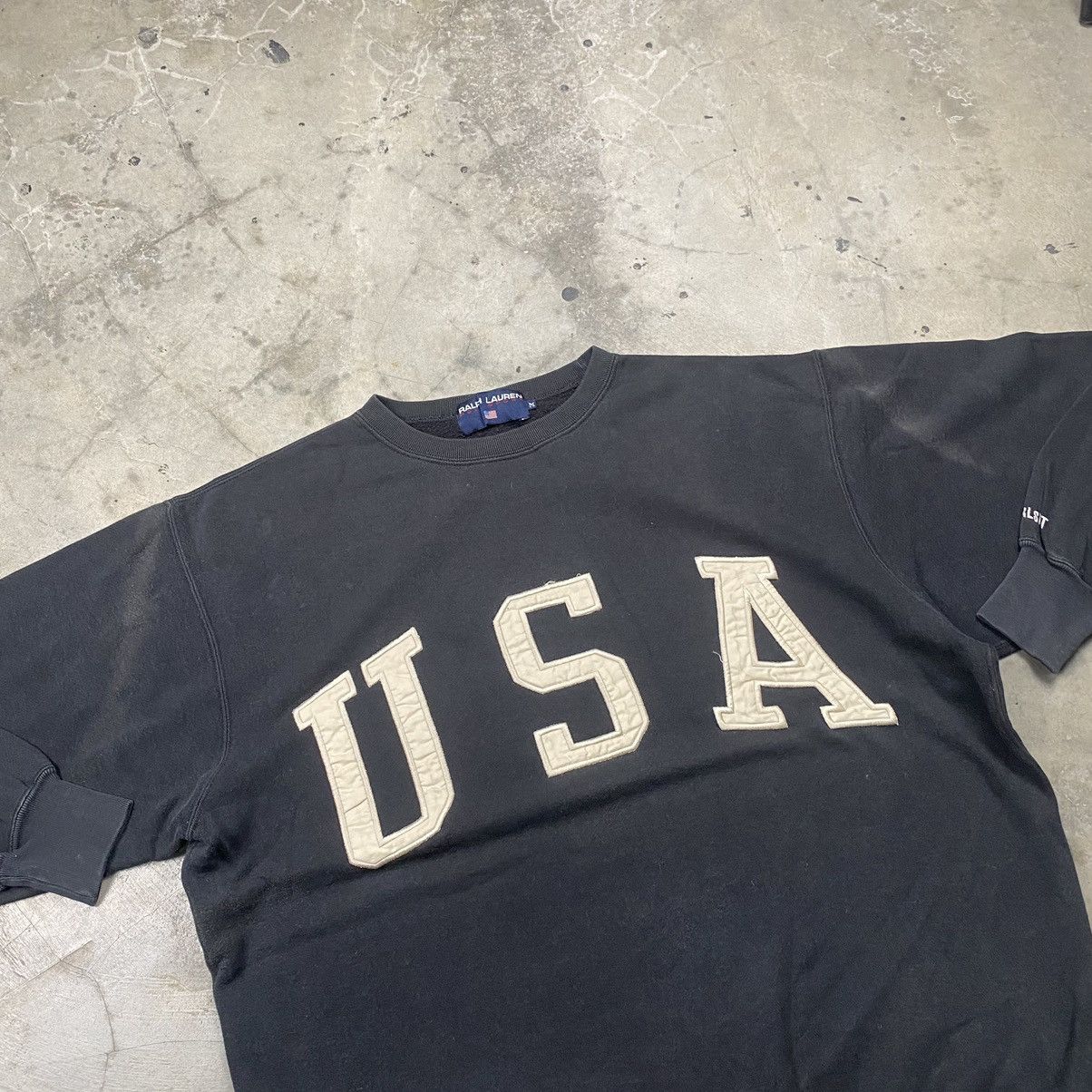 Polo Ralph Lauren × RRL Ralph Lauren × Ralph Lauren Grail 90s Polo RL USA Spellout Boxy Crewneck Size US L / EU 52-54 / 3 - 3 Thumbnail