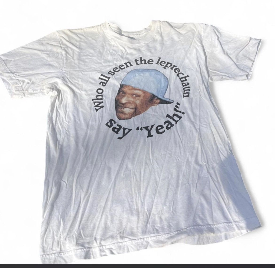 American Apparel Vtg Crichton Alabama Leprechaun Meme T-Shirt | Size M Size US M / EU 48-50 / 2 - 7 Thumbnail
