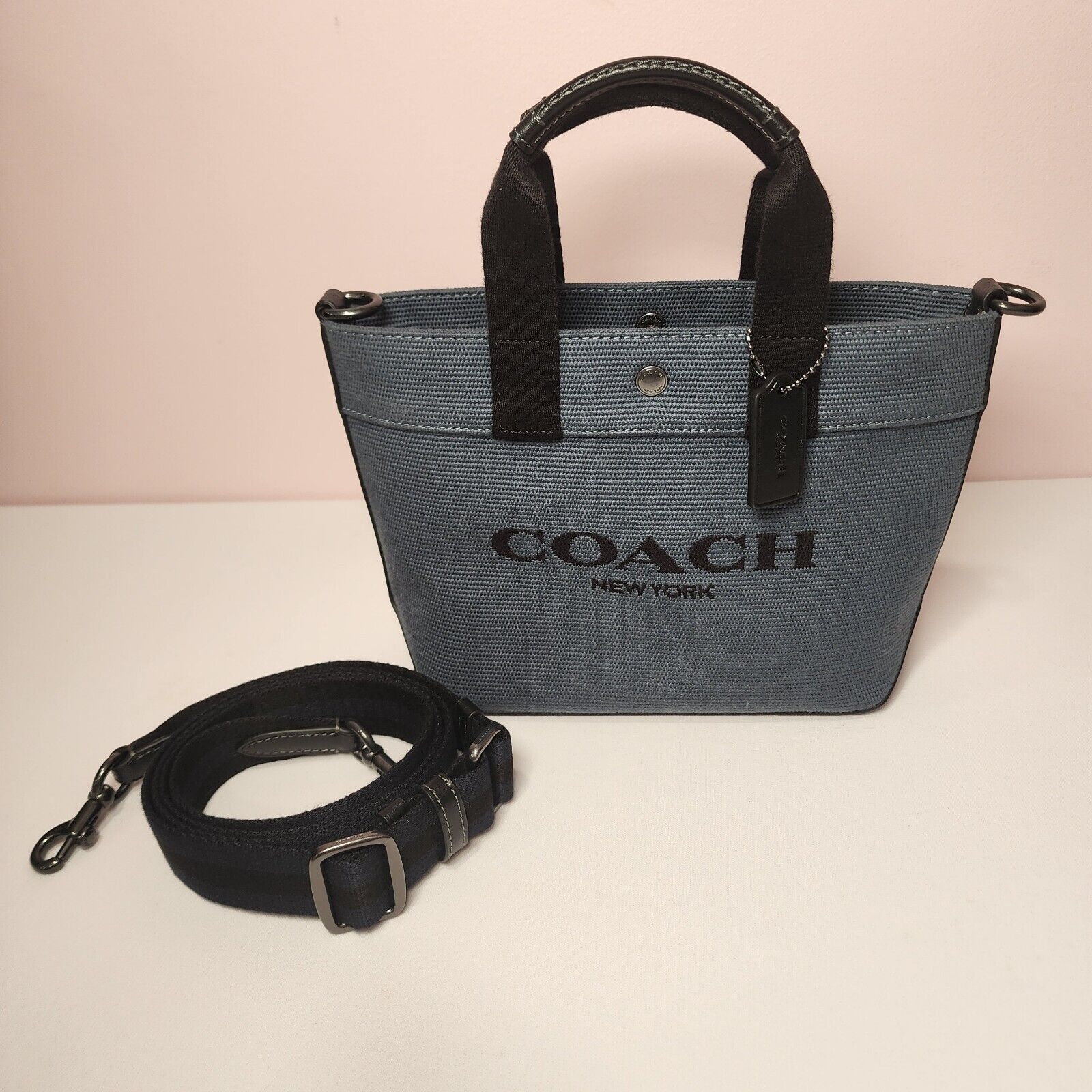 Coach Coach CU299 MEN'S Tote 20 Colorblock QB Denim Midnight Navy Size ONE SIZE - 1 Thumbnail