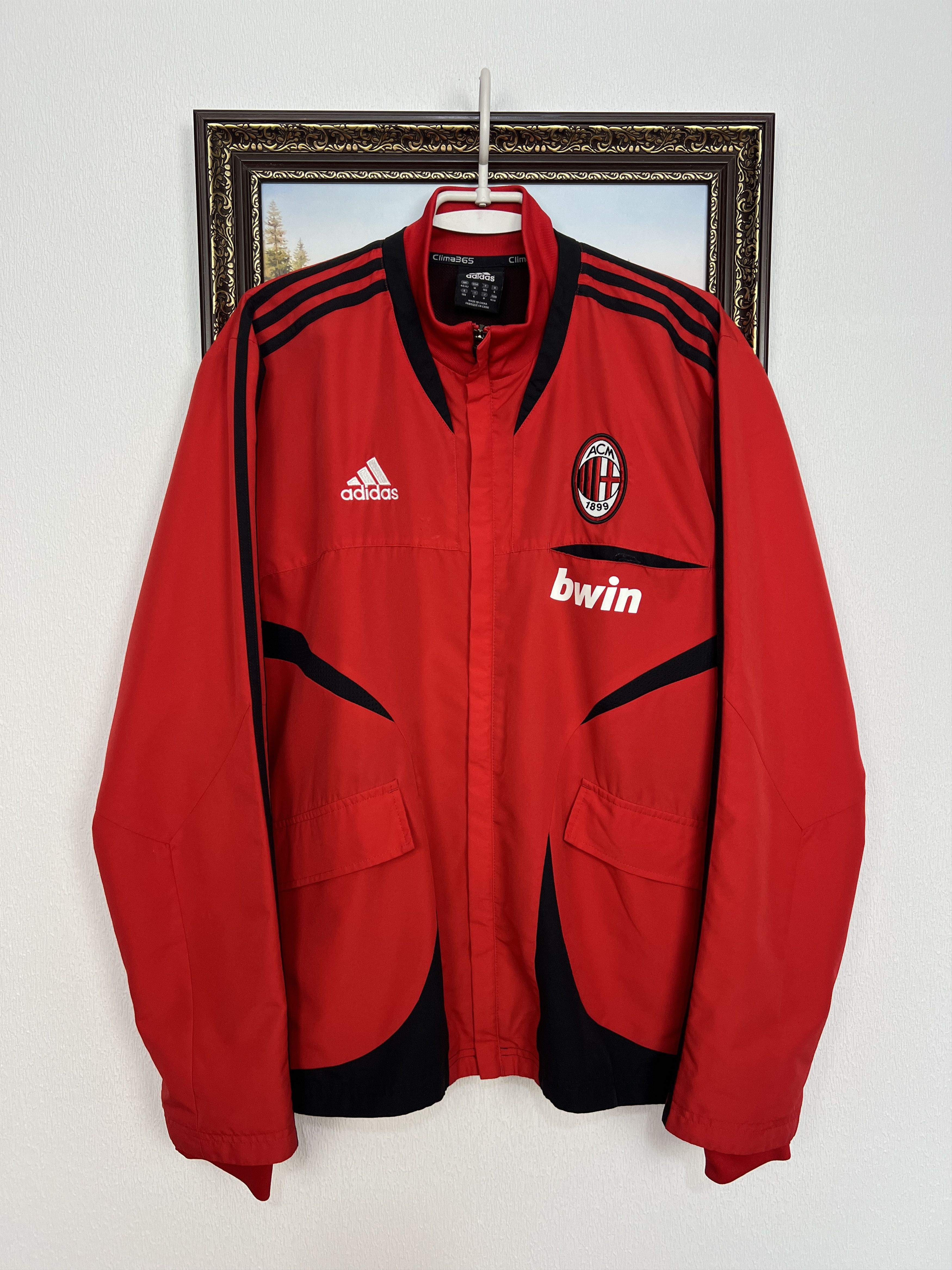 Adidas × Vintage Adidas AC Milan track jacket 2009 vintage red Y2K