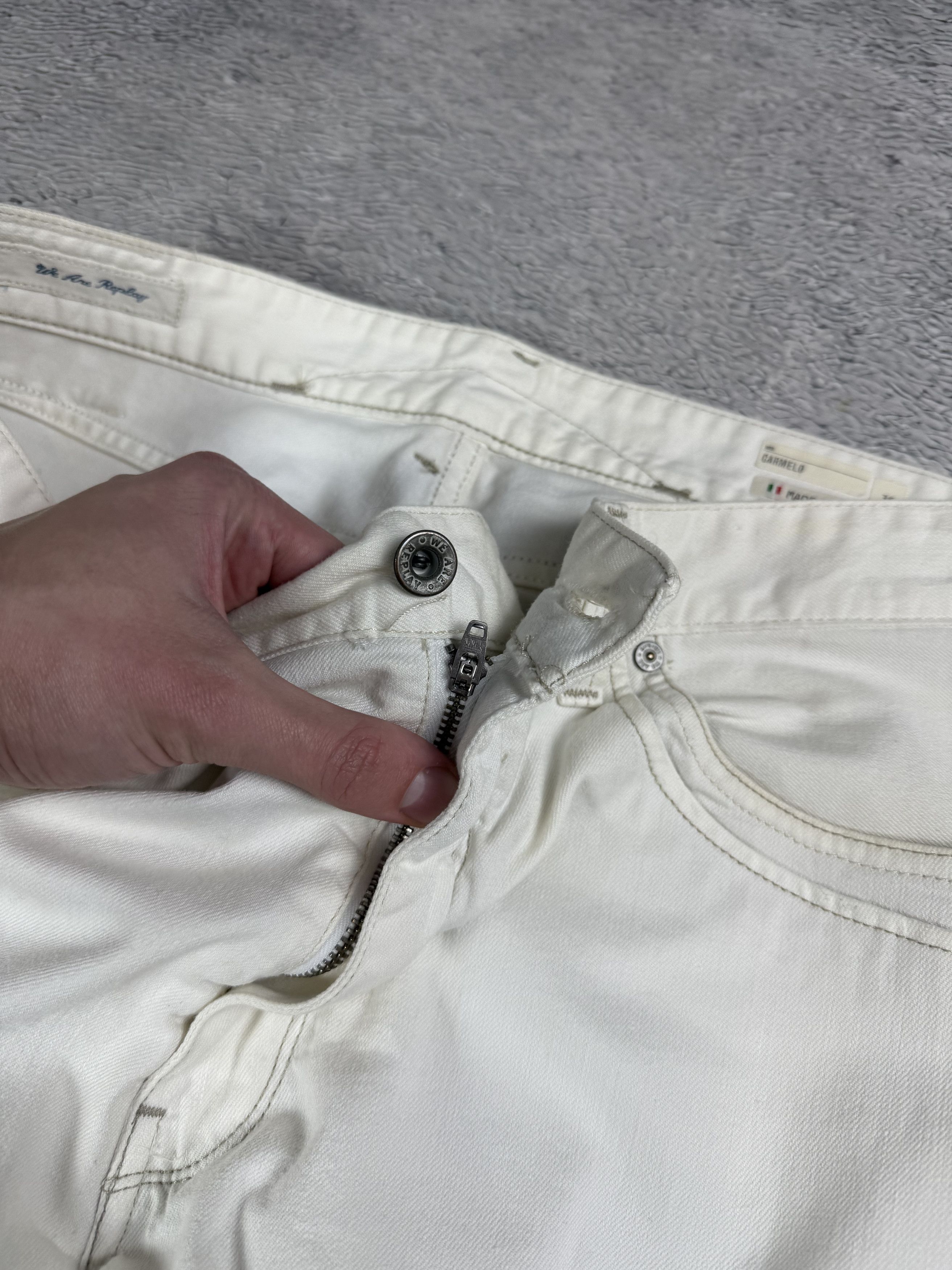 Replay Replay Carmelo Jeans White Back Logo Made In Italy Straigth Size US 36 / EU 52 - 11 Thumbnail