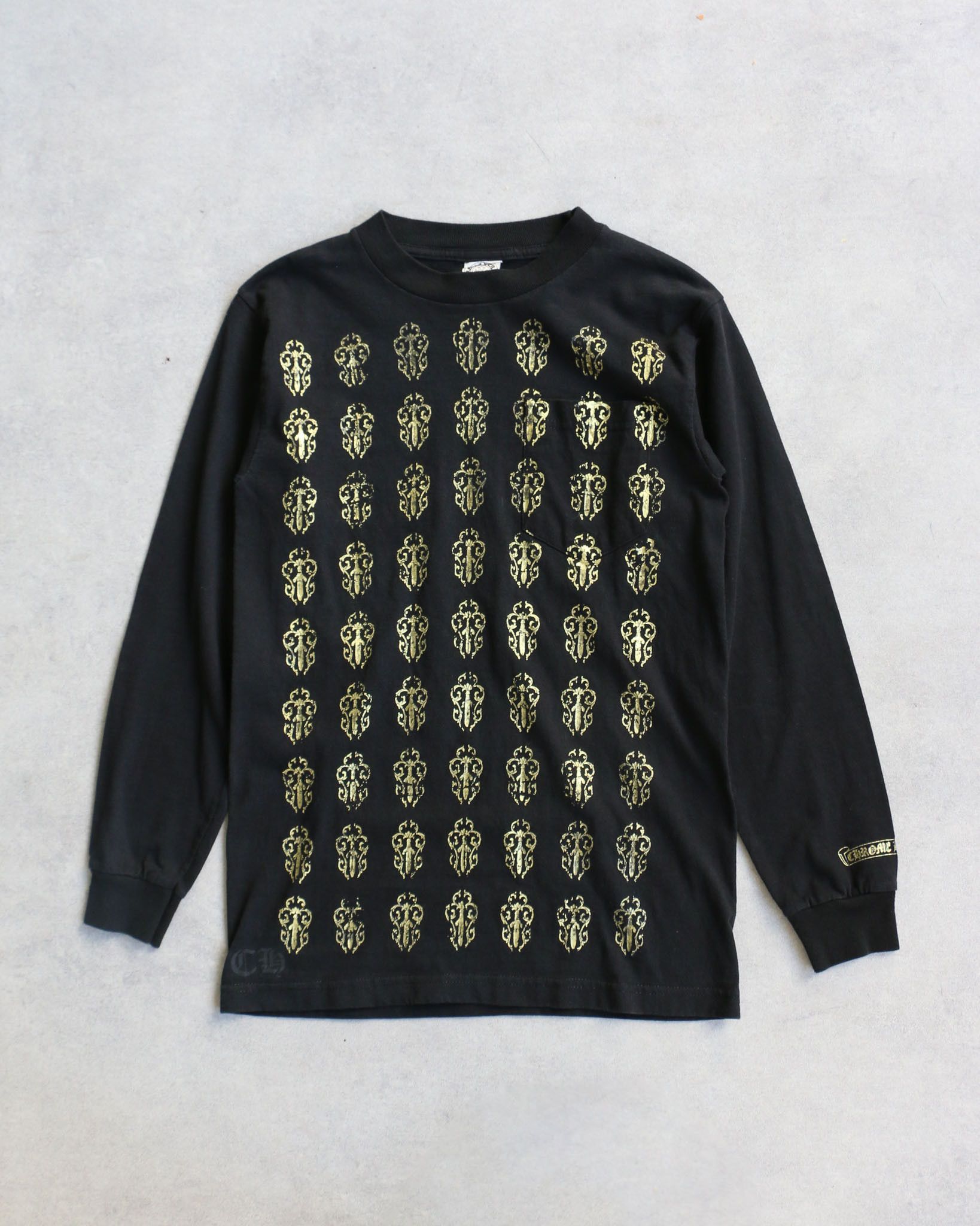 Chrome Hearts Vintage Early 90s Chrome Hearts LS Pocket Tee
