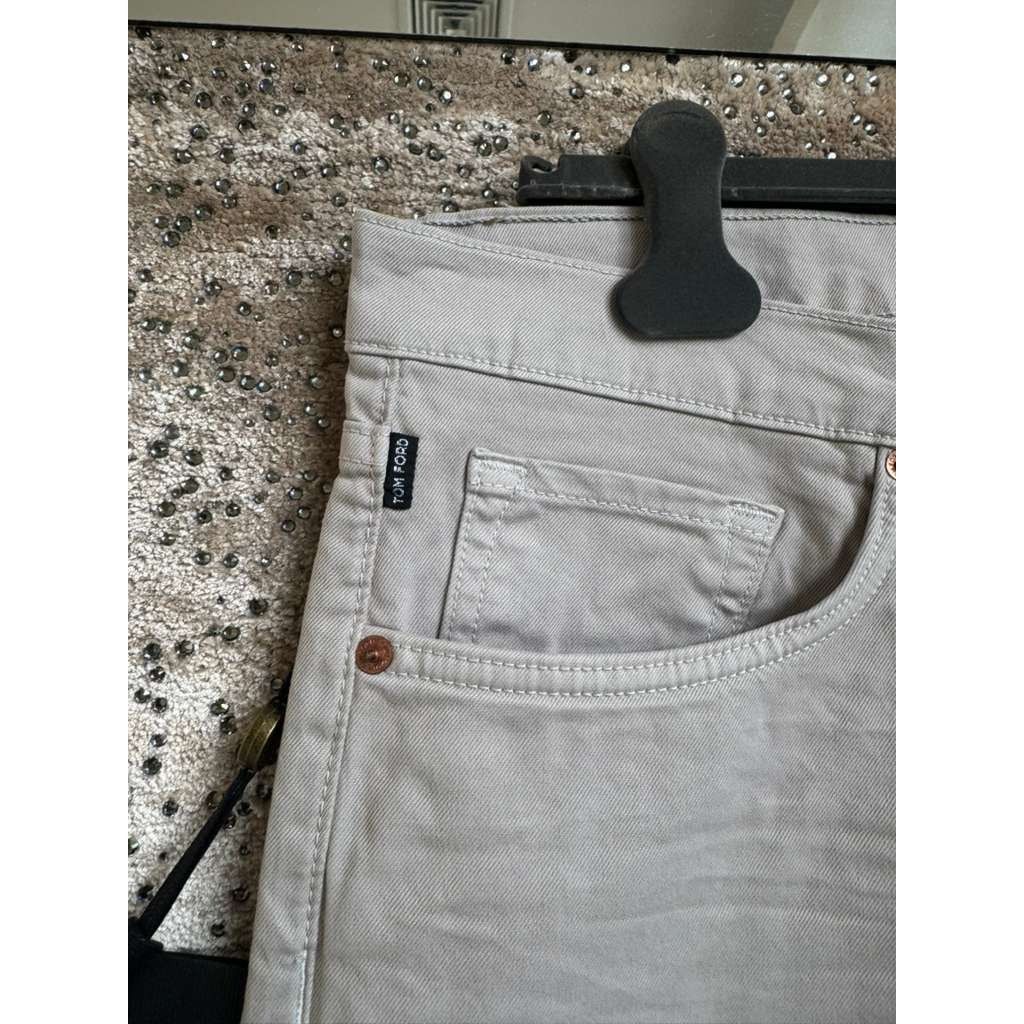 Tom Ford o1rshd1 Slim Fit Corduroy Jeans in Pale Stone Size US 36 / EU 52 - 2 Thumbnail