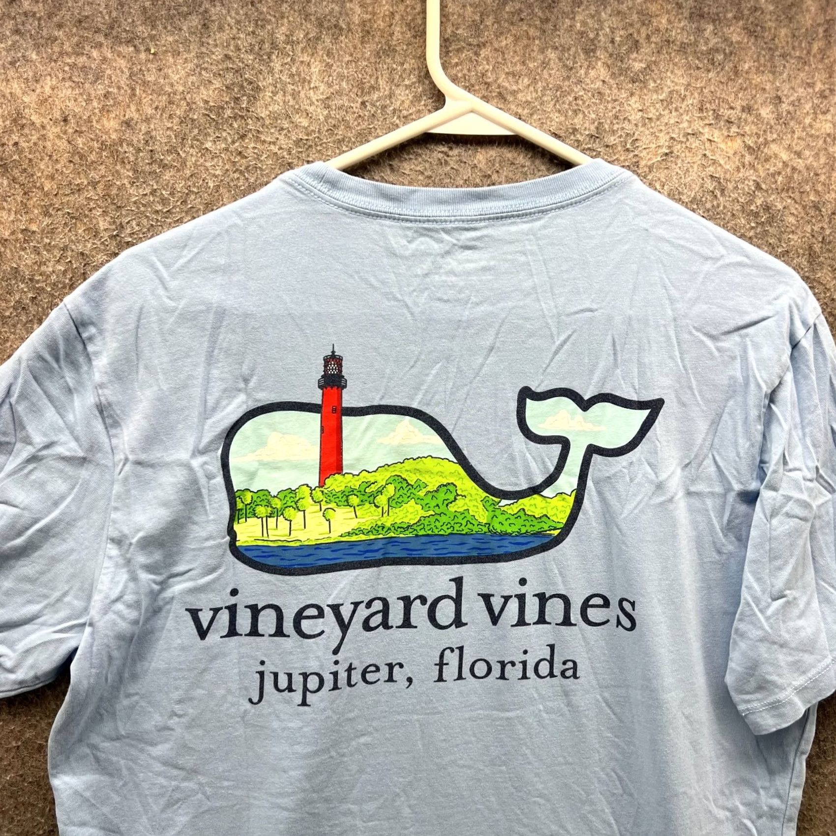 Vineyard Vines Vineyard Vines Shirt Mens Small Blue Crewneck Whale Logo Tee Lighthouse Florida T-Shirt Crew Neck Short Sleeve Solid Size US S / EU 44-46 / 1 - 3 Thumbnail