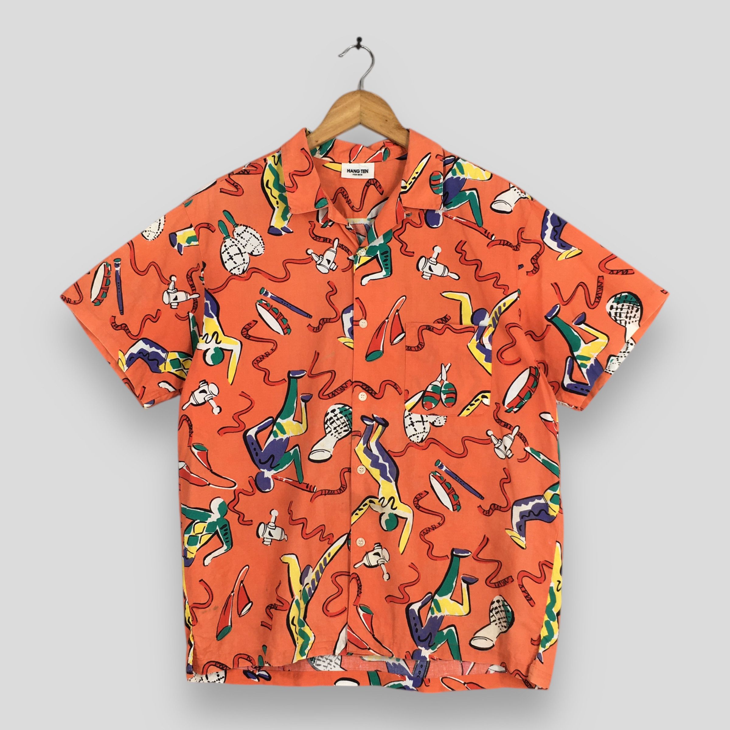 Vintage Hang Ten Hawaii Musical Instruments Shirt Medium
