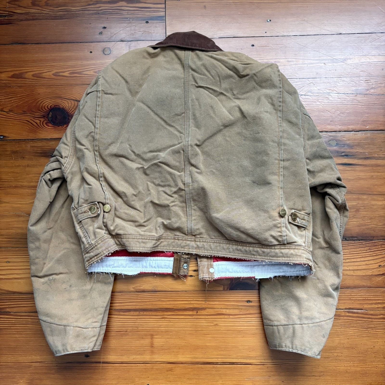 Carhartt × Vintage Vintage Carhartt Cropped Boxy Work Detroit Jacket Size L Size US L / EU 52-54 / 3 - 3 Thumbnail