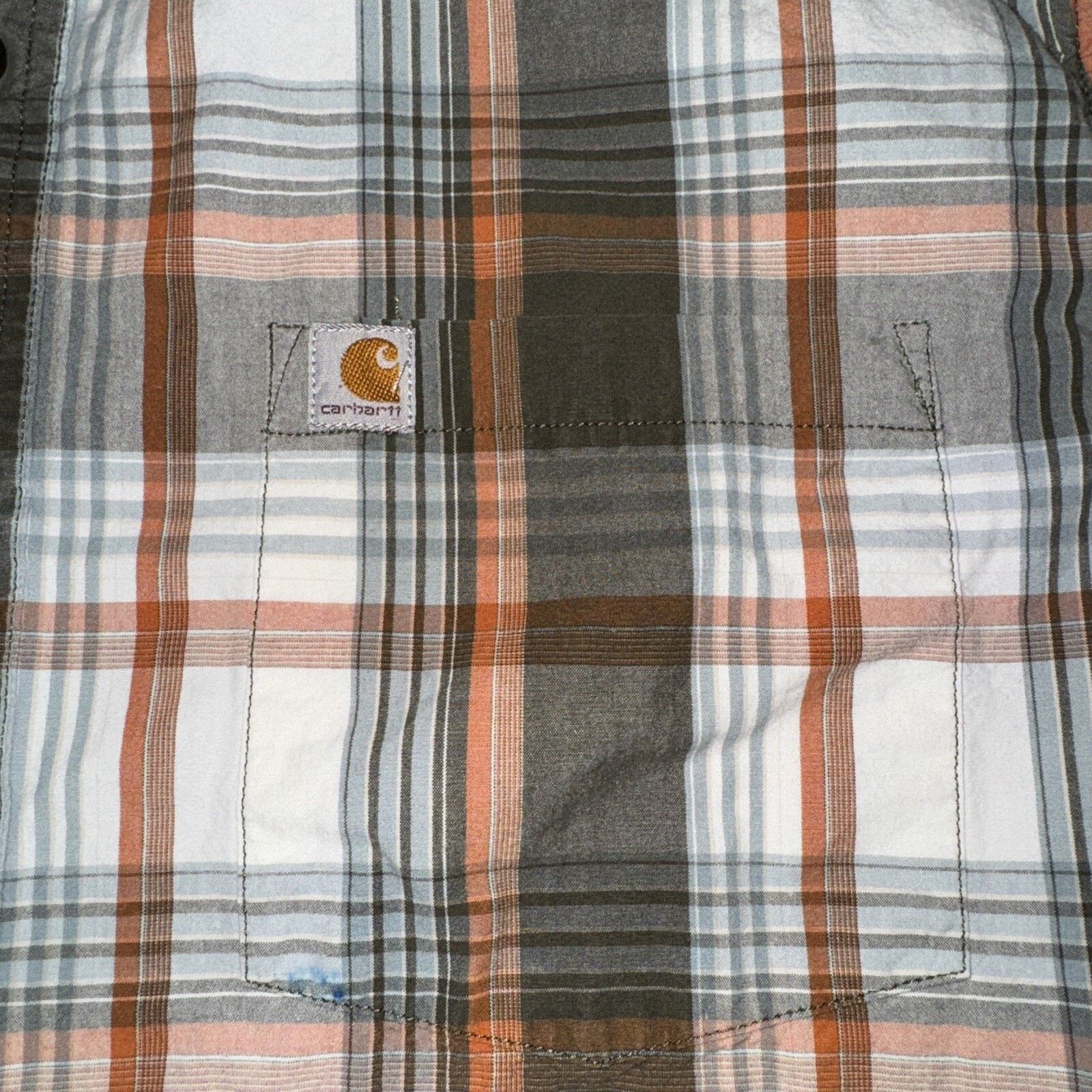 Carhartt Carhartt Short Sleeve Plaid Shirt XL 24x29 Y2K Style Size US XL / EU 56 / 4 - 2 Thumbnail