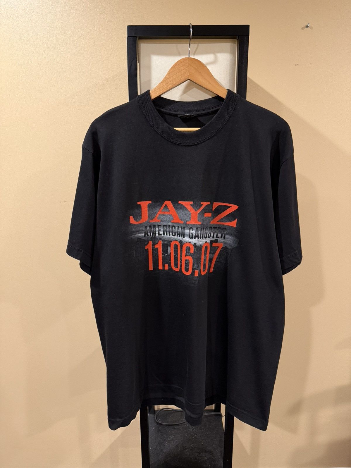 Vintage Vintage Jay-Z 2007 American Ganster Promo Black Rap T-Shirt Size US XL / EU 56 / 4 - 14 Thumbnail