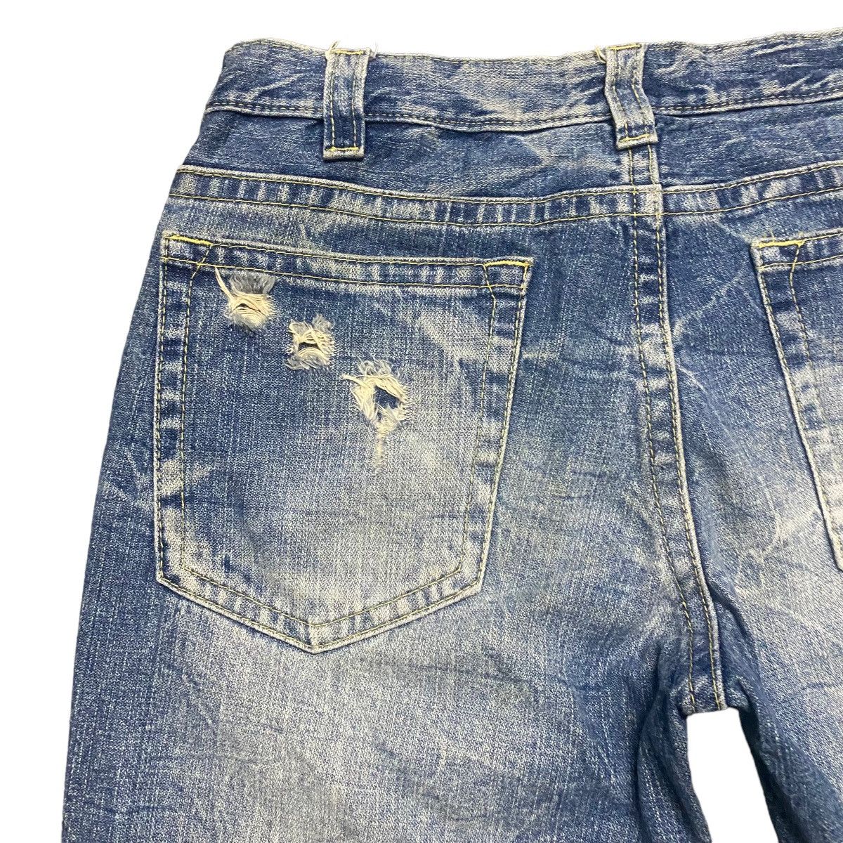Japanese Brand Ozz-First Pinball Denim Flare Jeans Trashed Size US 30 / EU 46 - 13 Thumbnail