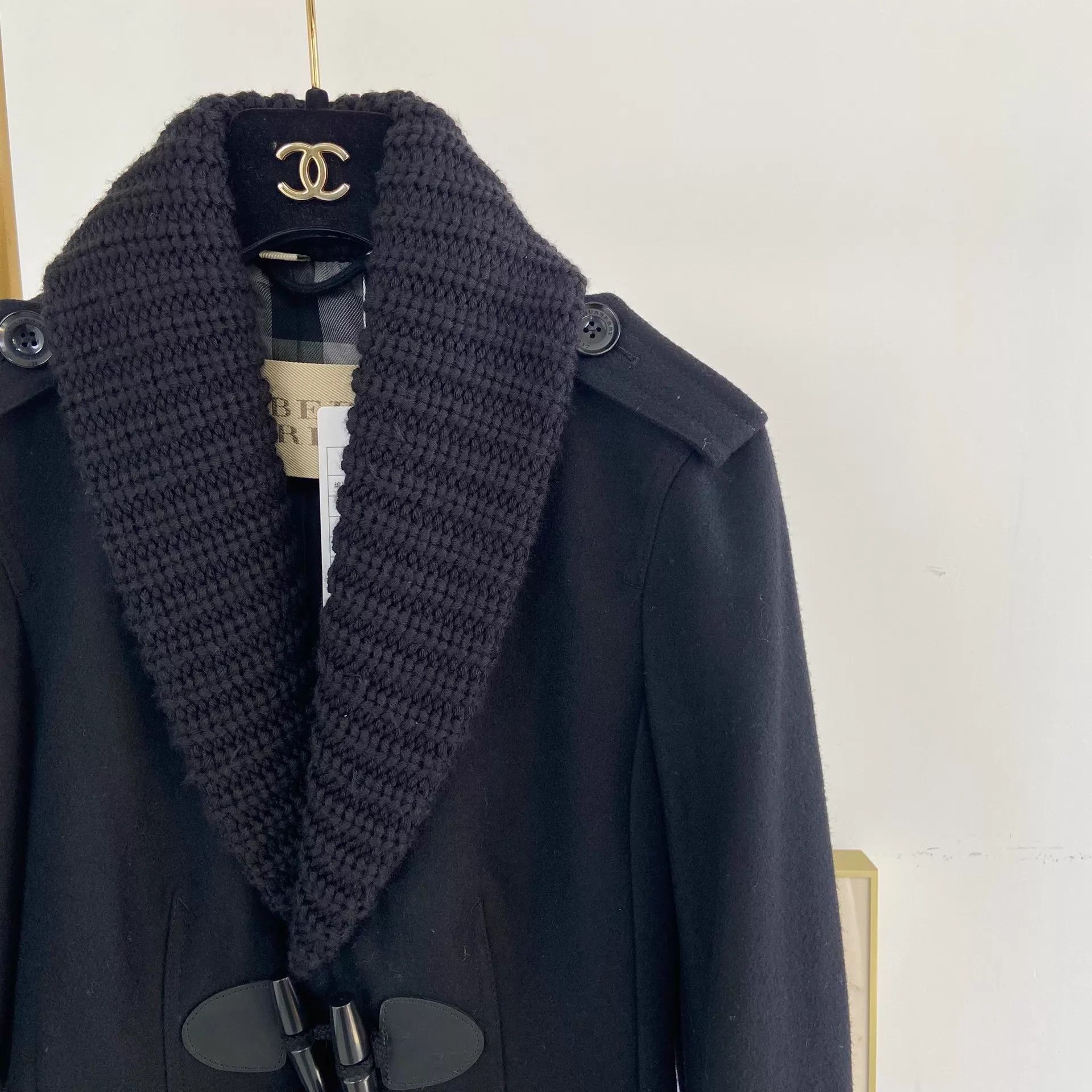 Burberry Burberry Black Wool Jacket F36 Size XS / US 0-2 / IT 36-38 - 3 Thumbnail