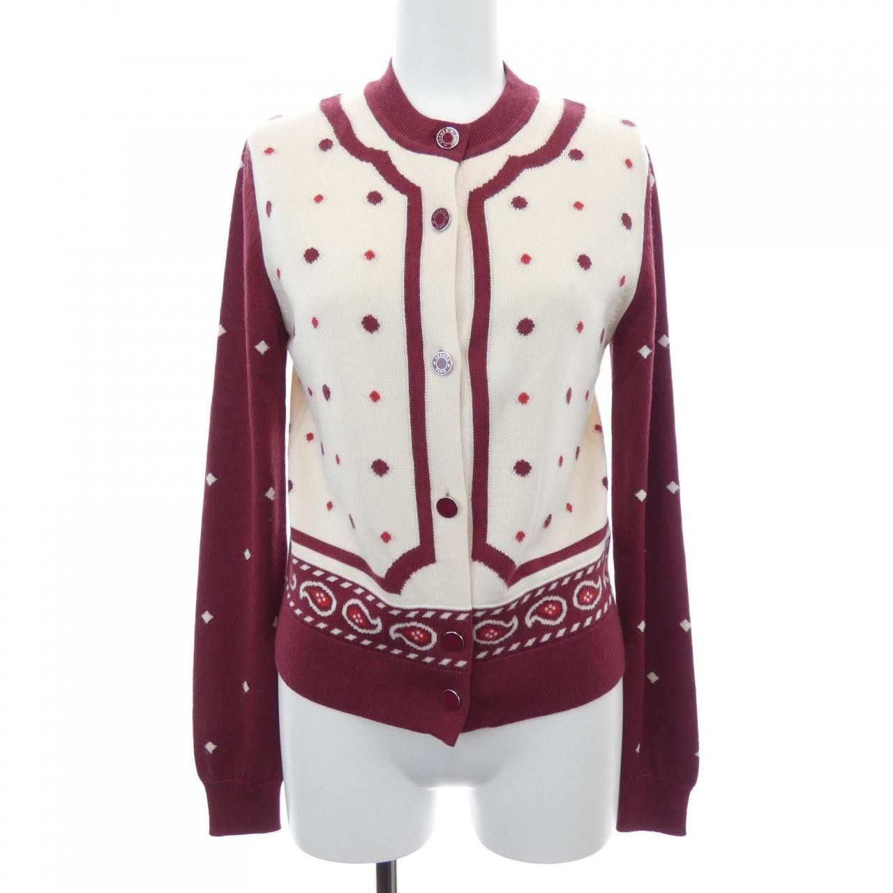 Hermes Hermes Hermes HARNAIS DE COUR Silk Cashmere Cardigan Textile Tops DUTY FREE for USA Size ONE SIZE - 1 Thumbnail