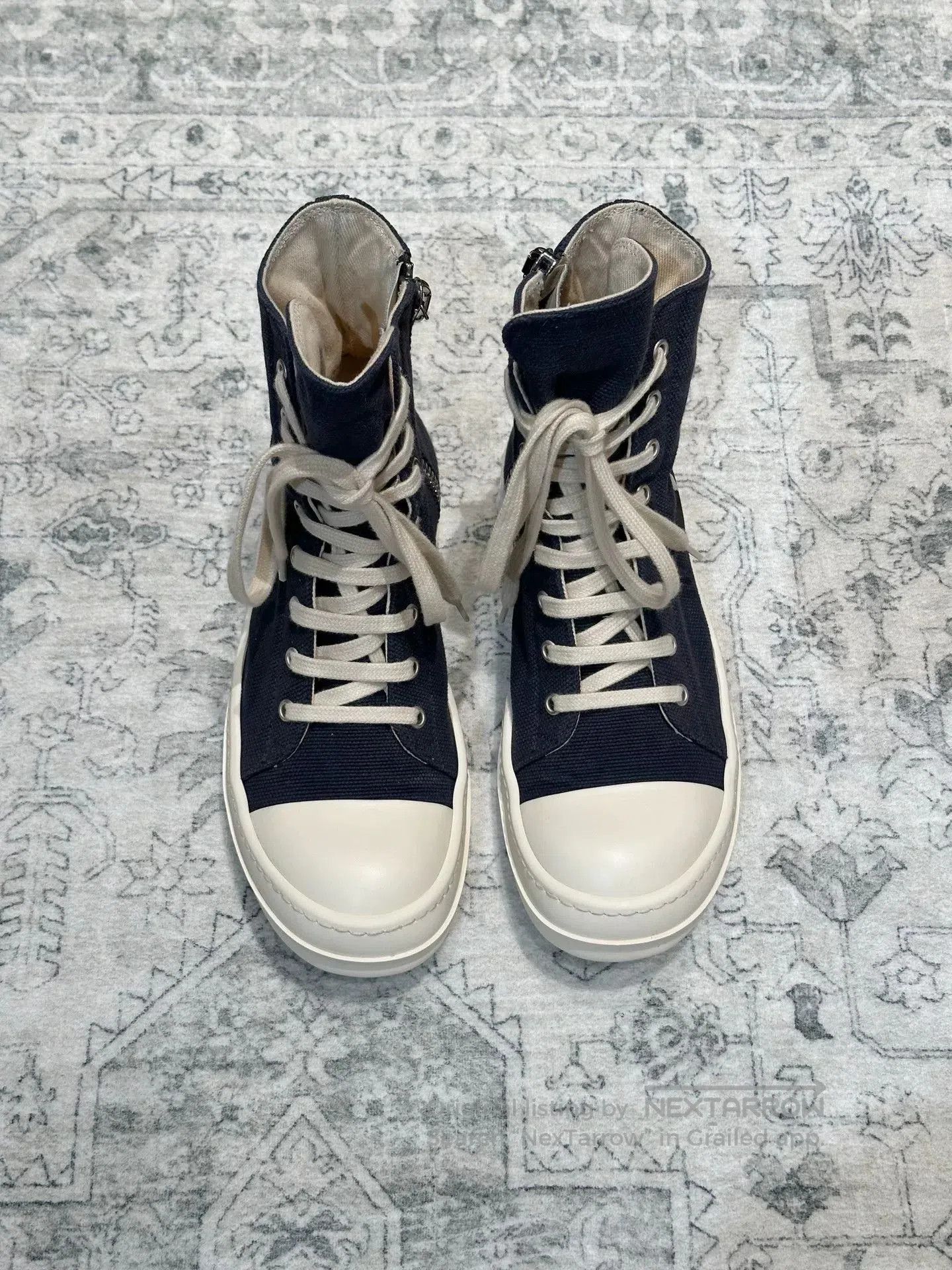 Rick Owens Drkshdw Rick Owens DRKSHDW Canvas High-Top. Size US 7 / IT 37 - 2 Thumbnail