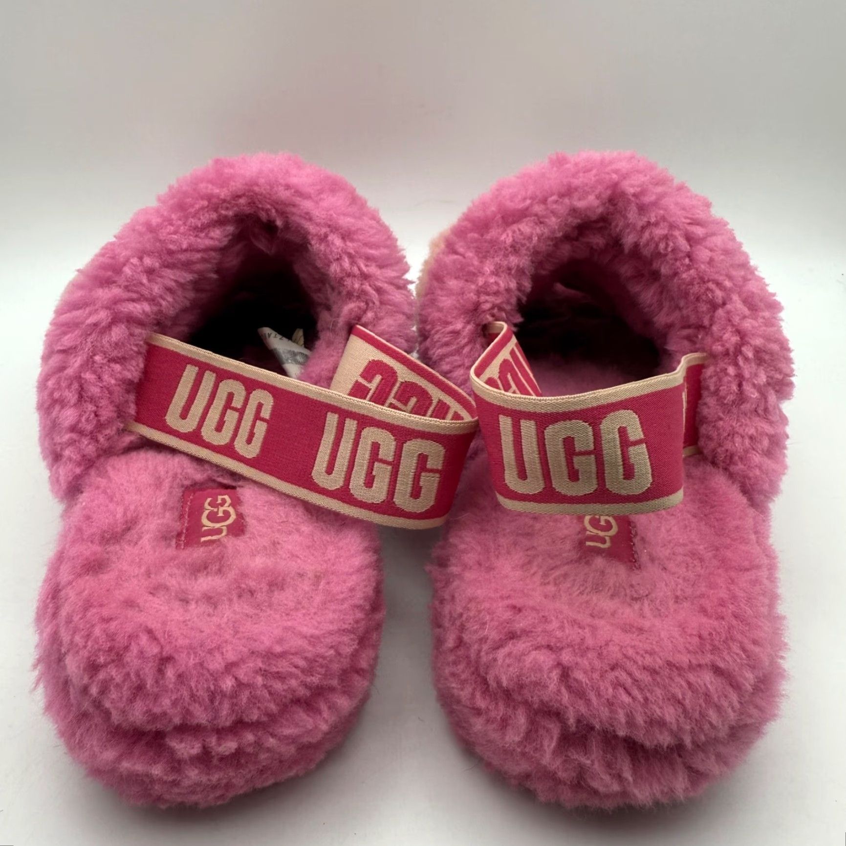 Ugg UGG Womens Fluff Yeah Slide Slipper Multicolor Pink Stripe Size 9 Pink Striped Faux Fur Upper Slipper Womens Shoes 9 Size US 9 / IT 39 - 4 Thumbnail