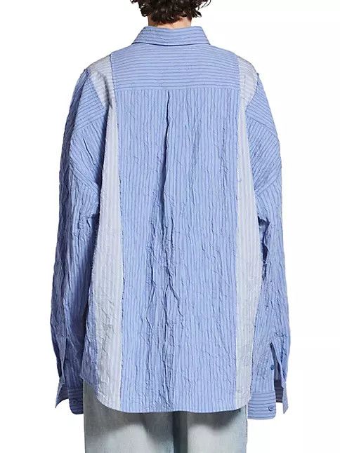 Balenciaga o1mt1gz0924 DIY Shirt Oversized in Light Blue Size US S / EU 44-46 / 1 - 3 Thumbnail
