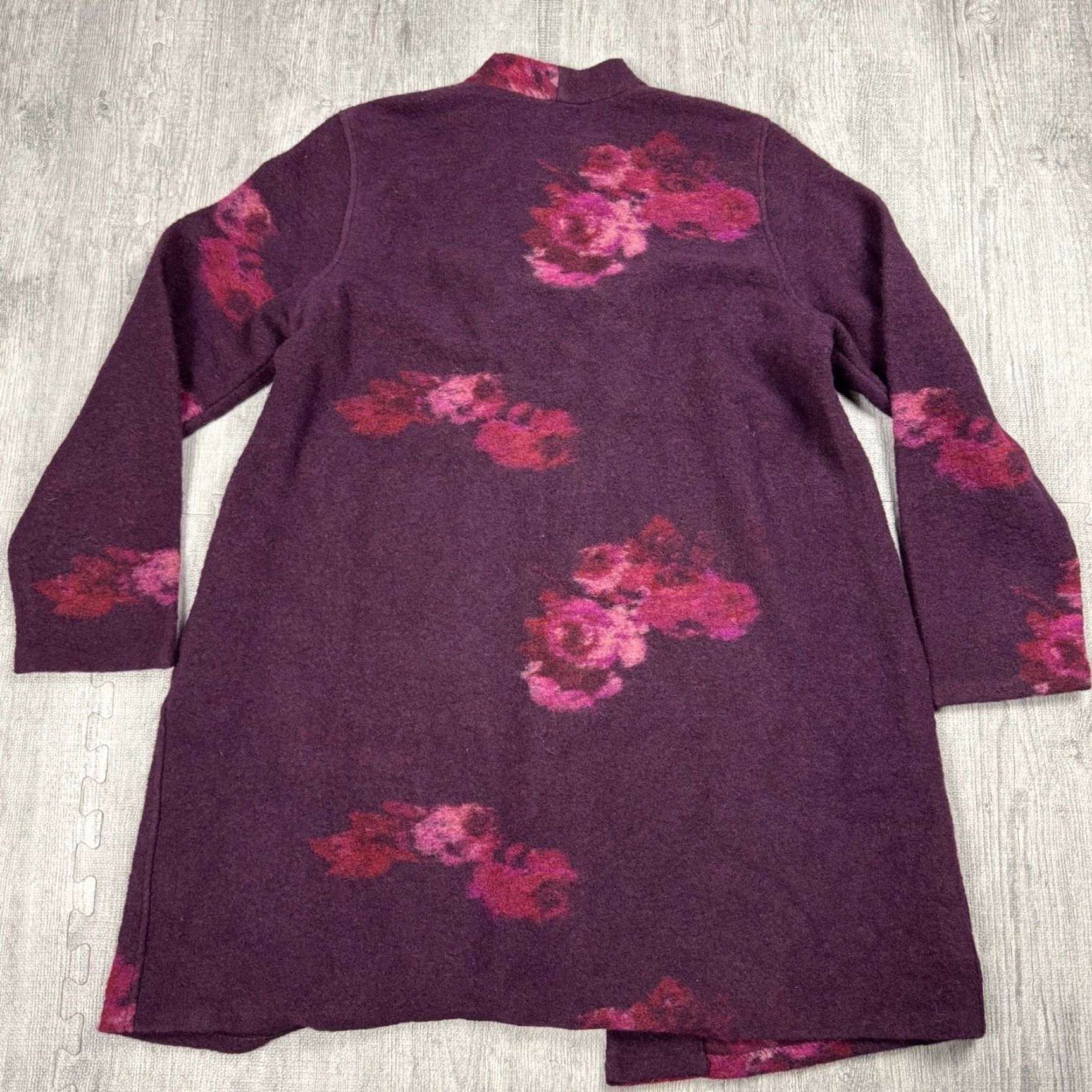 Calvin Klein CALVIN KLEIN Floral Wool Blend Long Sleeve Cardigan Robe Women’s XL Open Front Size XL / US 12-14 / IT 48-50 - 6 Thumbnail