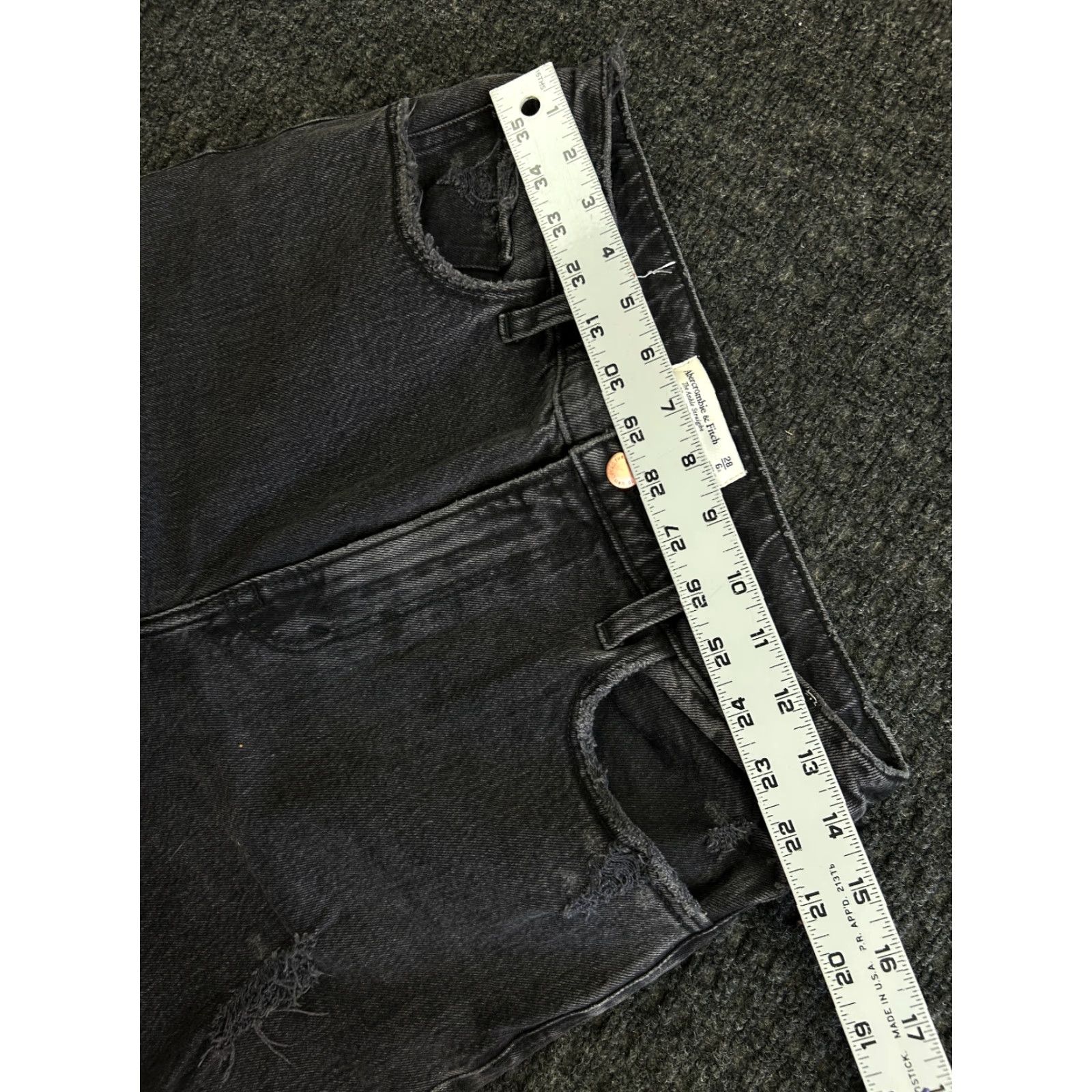 Abercrombie & Fitch Abercrombie & Fitch Jeans Ankle Straight 28 6 R Black Womens Regular 28 5-Pocket Denim Modern Comfort 90s Beach Bohemian City Preppy Style Size 28" / US 6 / IT 42 - 4 Thumbnail