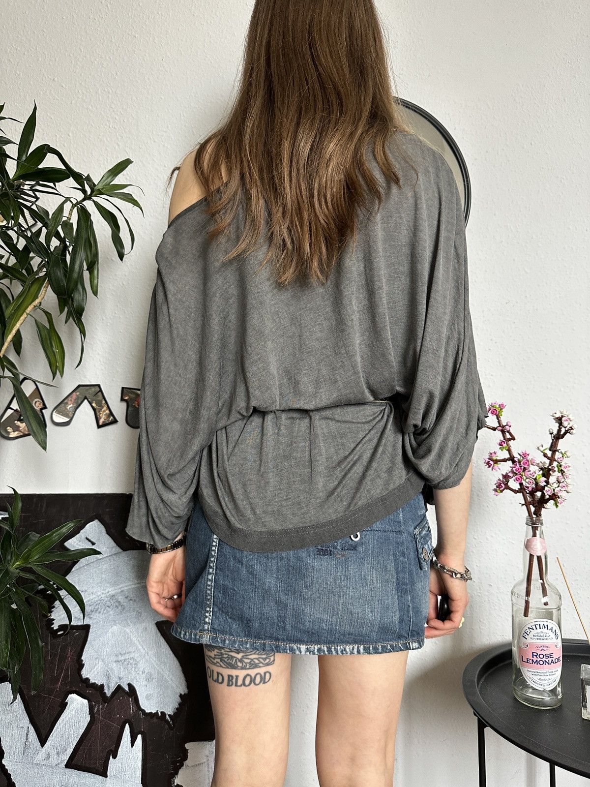 Diesel New Diesel Slouchy Wide Baggy Indie Sleaze Blouse Size ONE SIZE - 7 Thumbnail