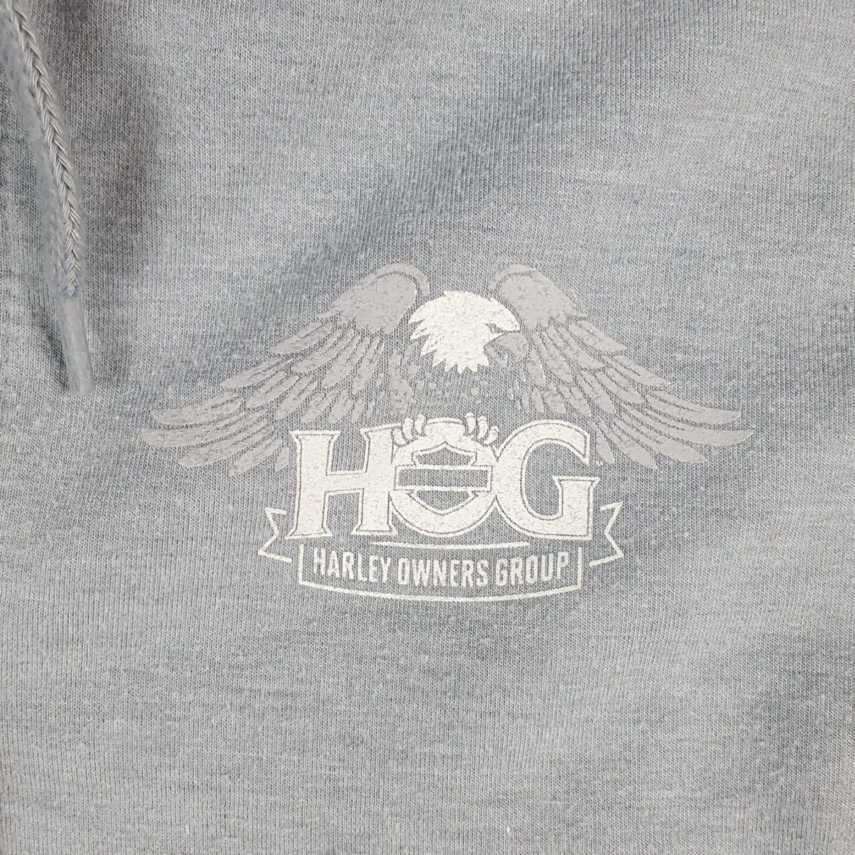 Harley Davidson VINTAGE Harley-Davidson Motorcycles HOG Hoodie Biker Size L Pullover Hooded Sweatshirt Blue 90s Grunge Mens Womens Unisex Adults Graphic Print Hooded Size US L / EU 52-54 / 3 - 3 Thumbnail
