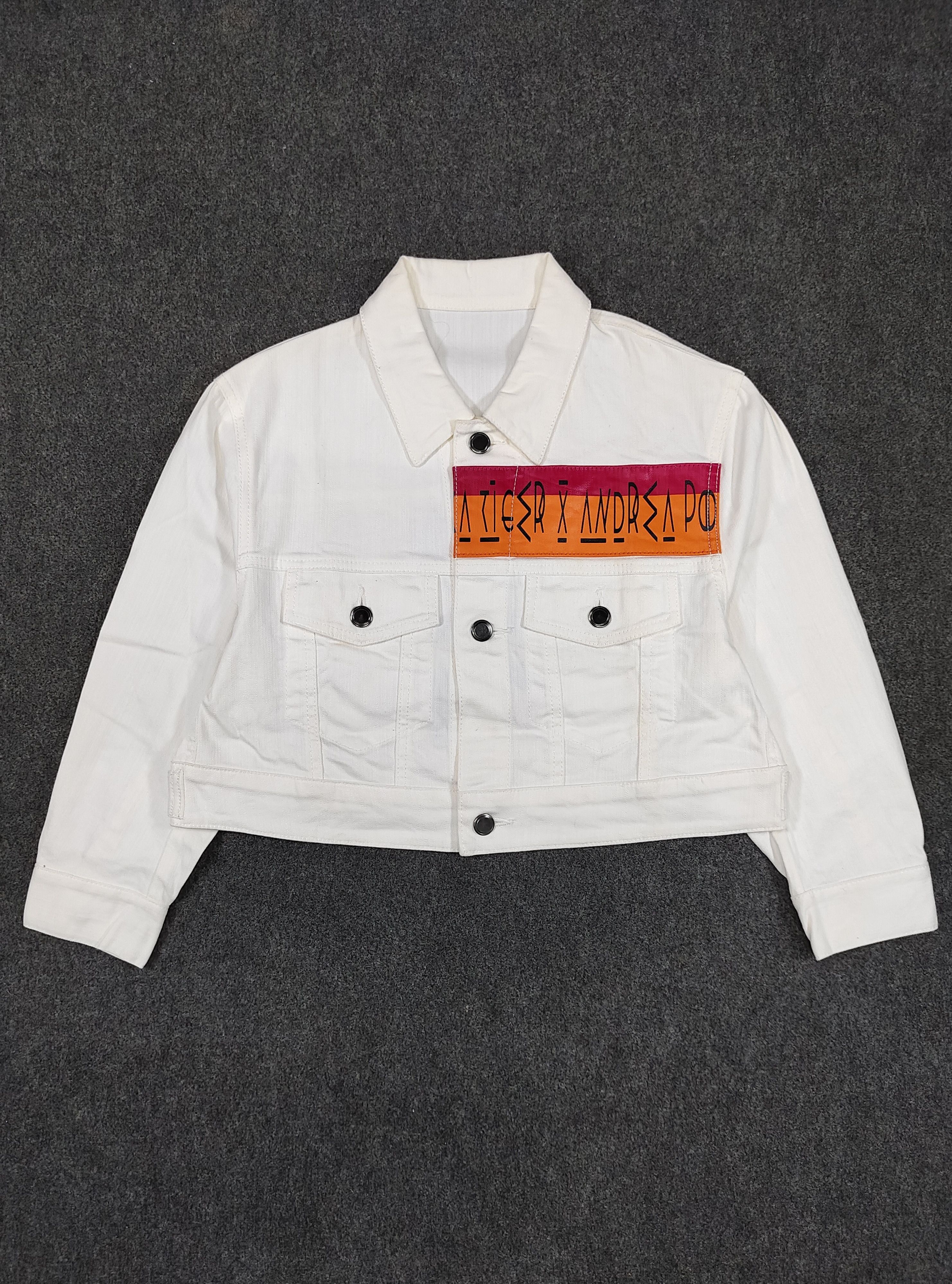 Andrea Pompilio Onitsuka Tiger x Andrea Pompilio Runway Cropped Denim Jacket Size M / US 6-8 / IT 42-44 - 5 Thumbnail